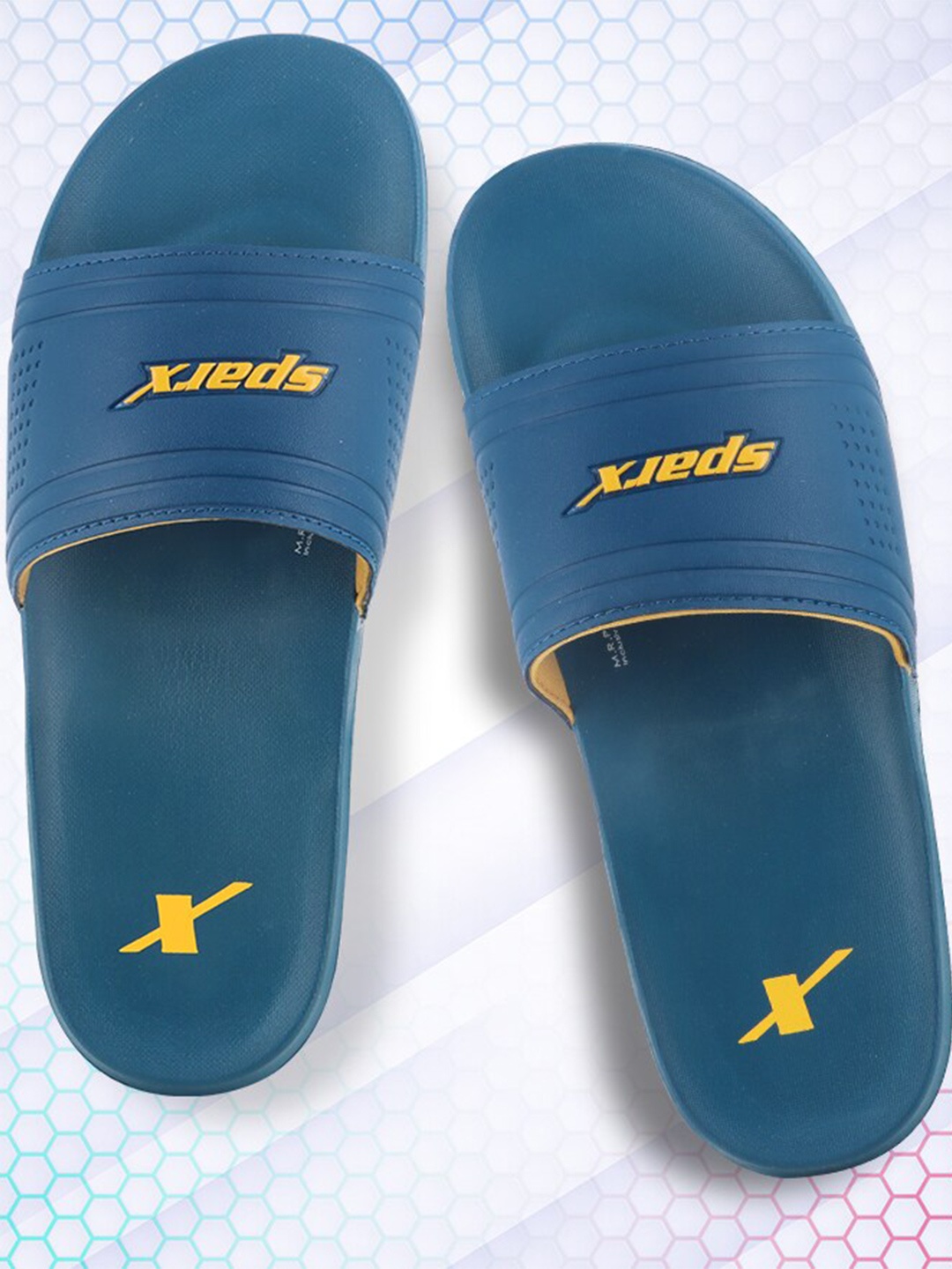 

Sparx Men Brand Logo Printed Sliders, Teal