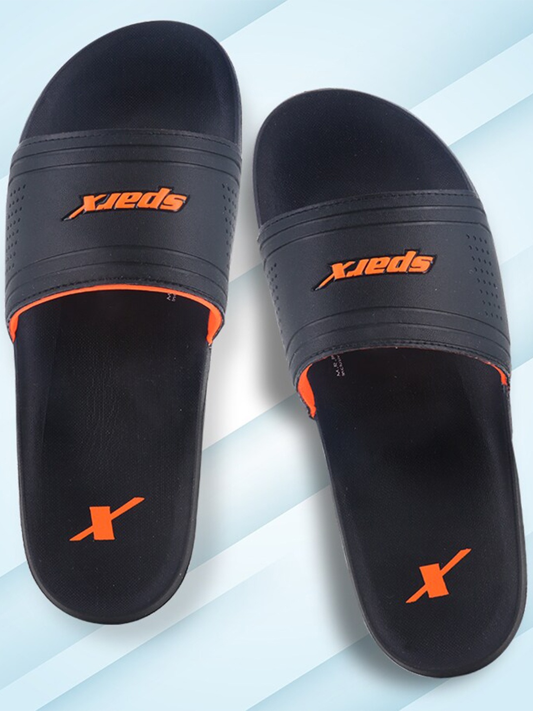

Sparx Men Brand Logo Printed Sliders, Black