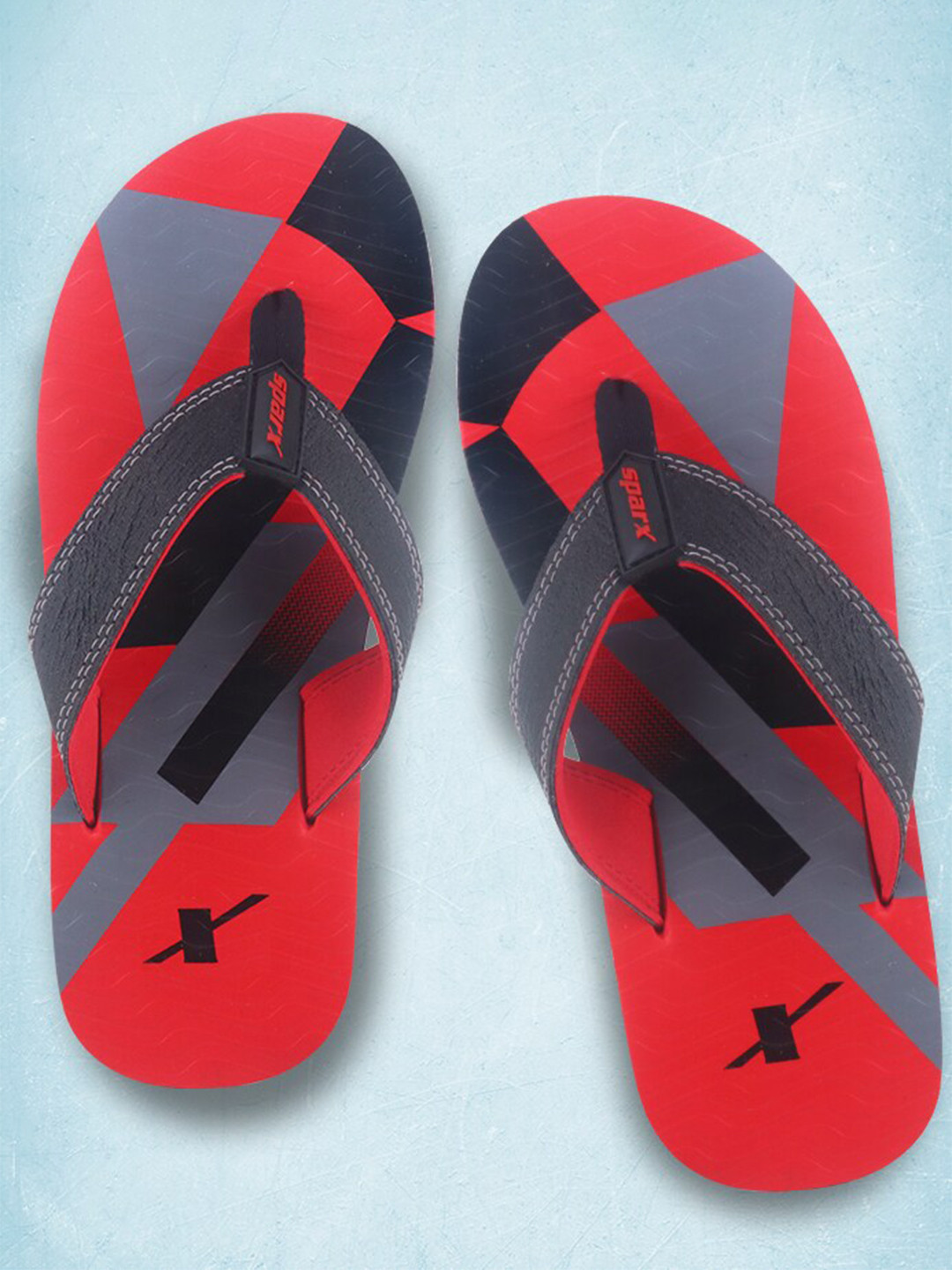 

Sparx Men Printed Thong Flip-Flops, Black