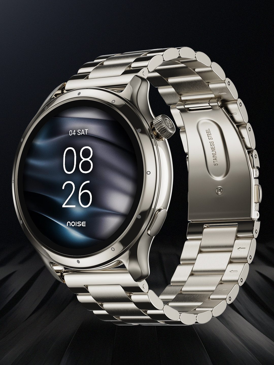 

NOISE Mettle 1.4'' Display, Metal Strap, Bluetooth Calling Smartwatch, Silver