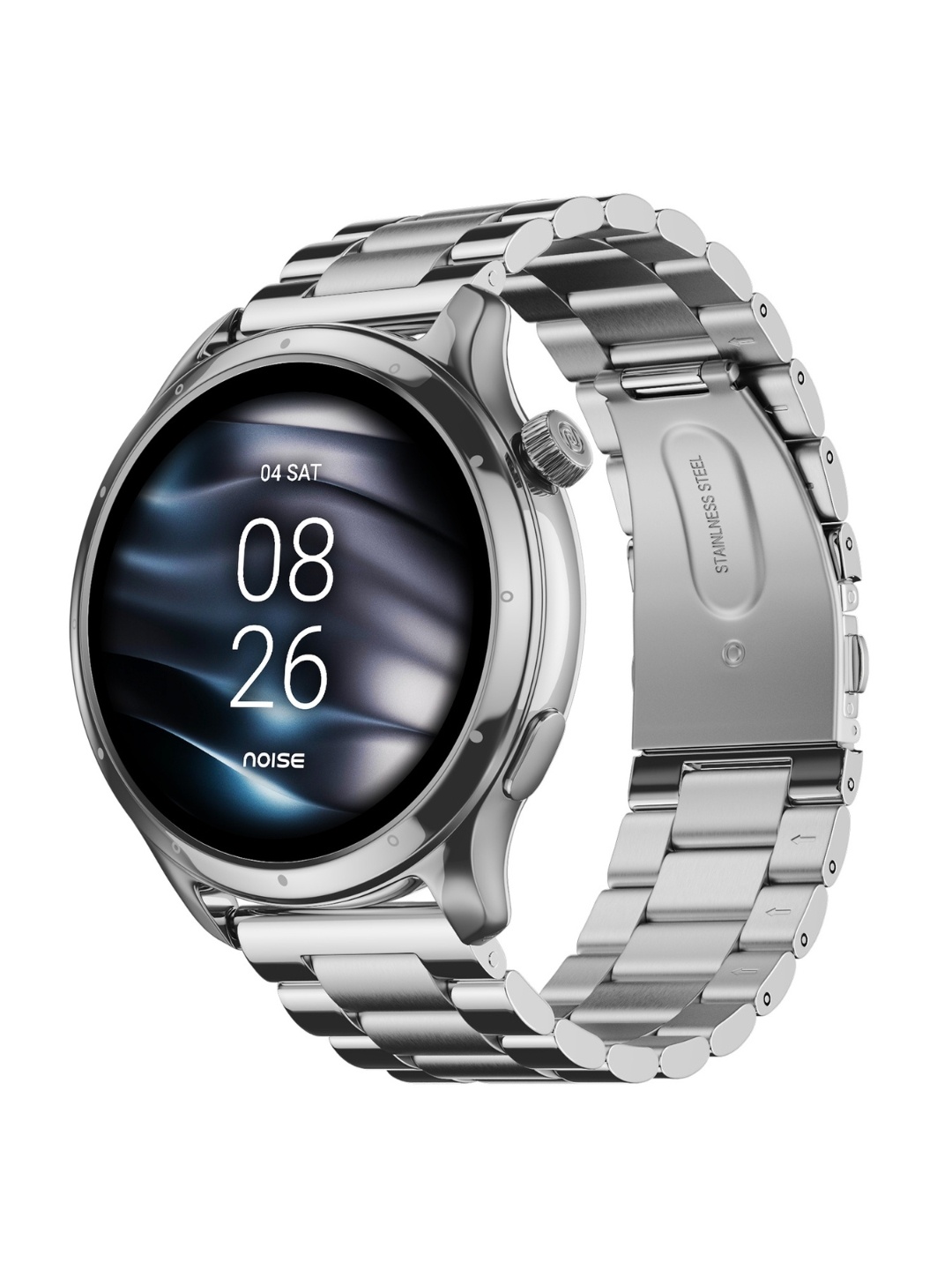 

NOISE Mettle 1.4'' Display, Metal Strap, Bluetooth Calling Smartwatch, Silver