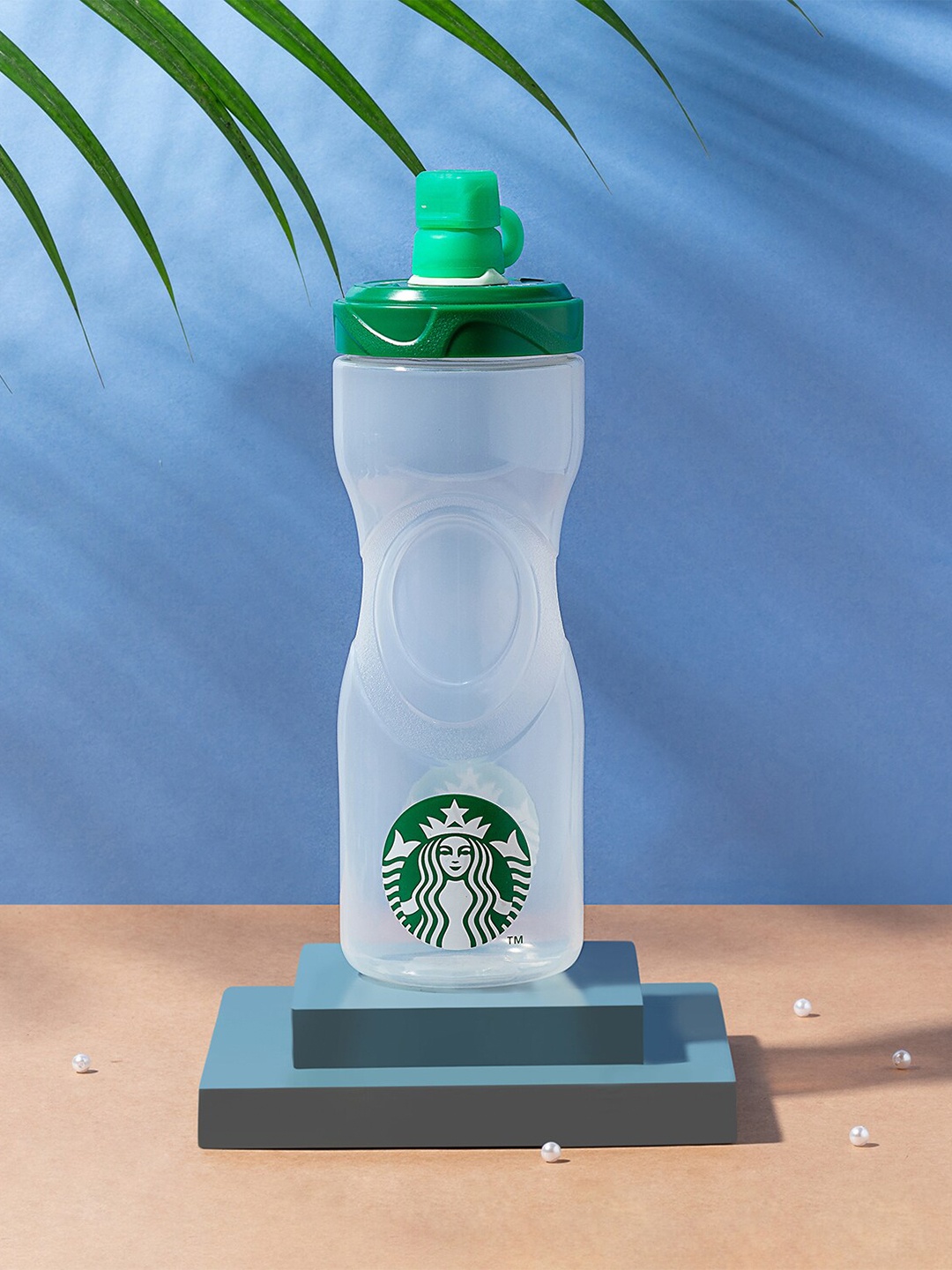 

Starbucks Green & Transparent Plastic Sports Bottle- 600 ml