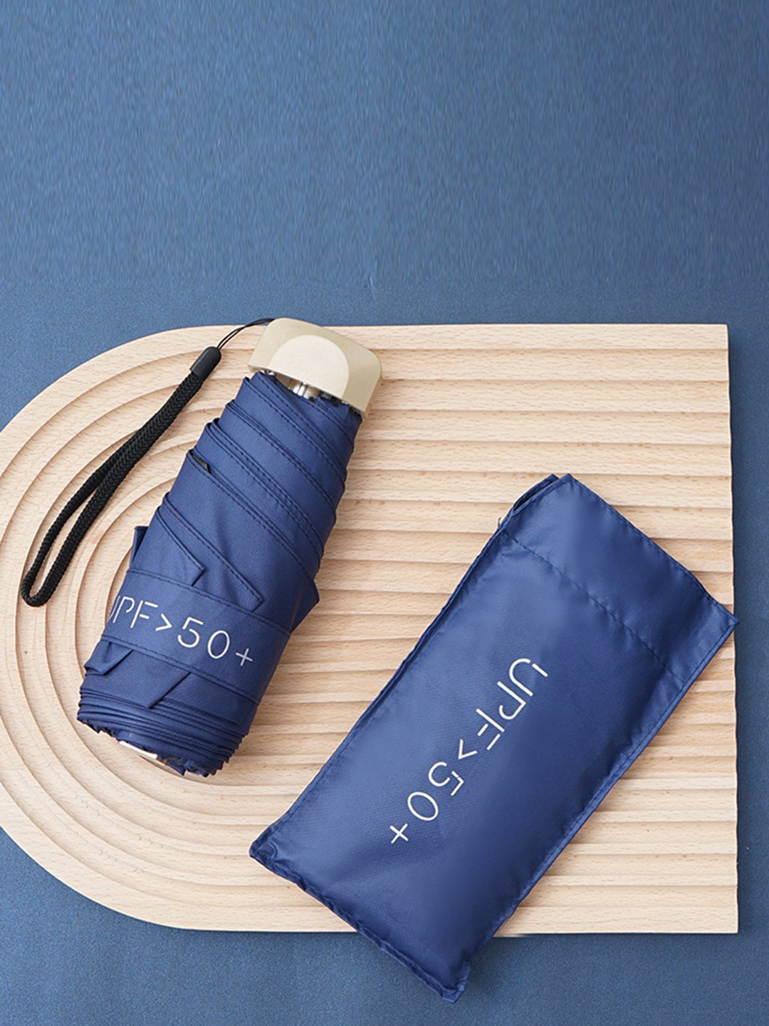 

Alexvyan Unisex 3 Fold Waterproof Automatic Umbrellas, Navy blue