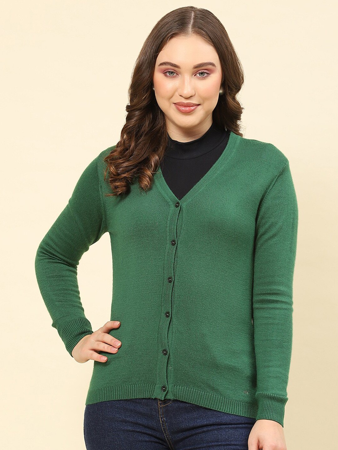 

Monte Carlo V-Neck Cardigan, Green