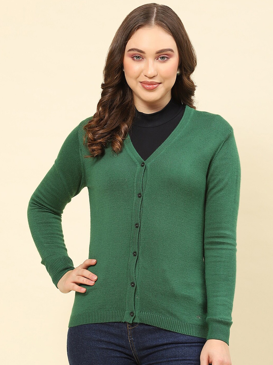 

Monte Carlo V-Neck Cardigan, Green