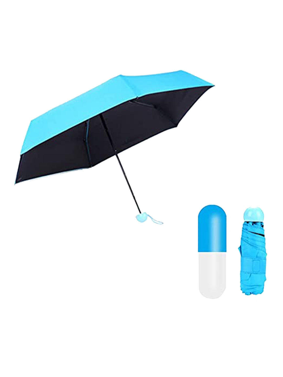 

Alexvyan Unisex 3 Fold UV Protection Umbrellas, Blue