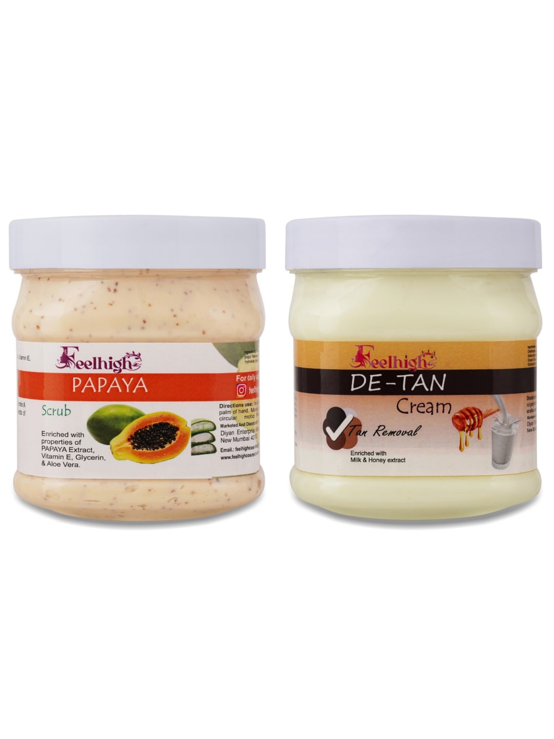 

FEELHIGH Papaya Scrub & De Tan Cream, Multi
