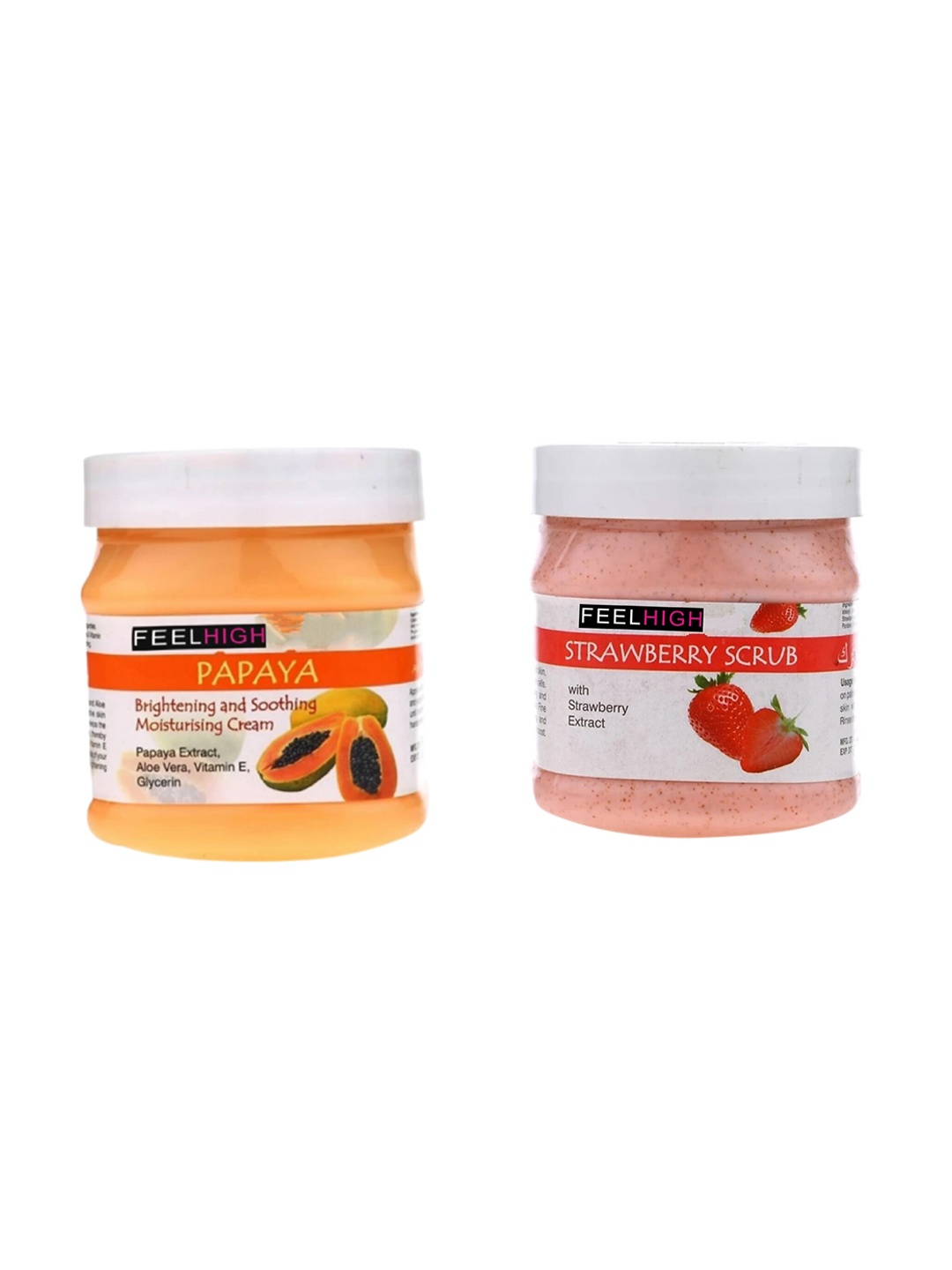 

FEELHIGH Papaya Cream And Strawberry Scrub, Multi