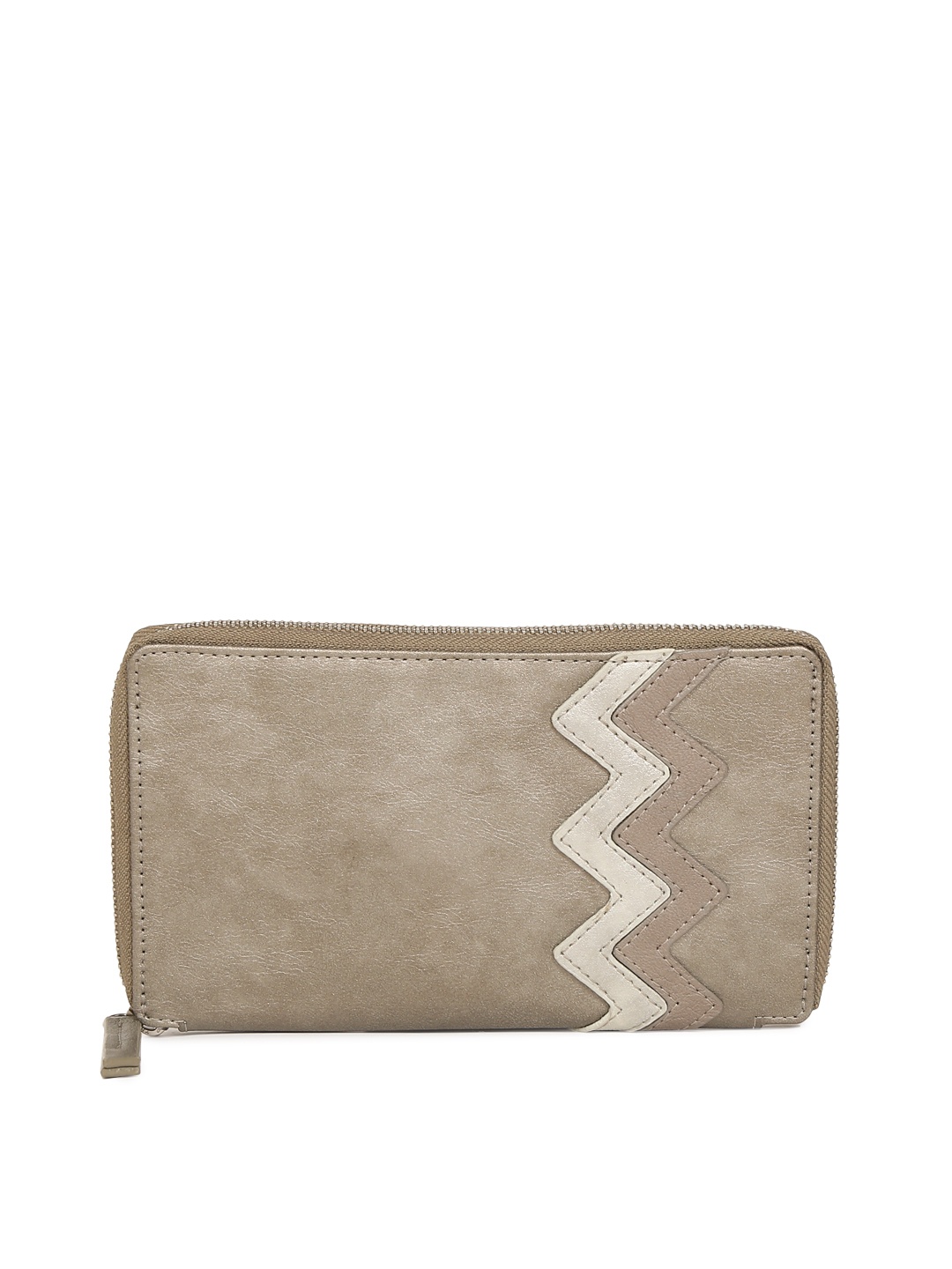 

Baggit Women Taupe Solid Zip Around Wallet
