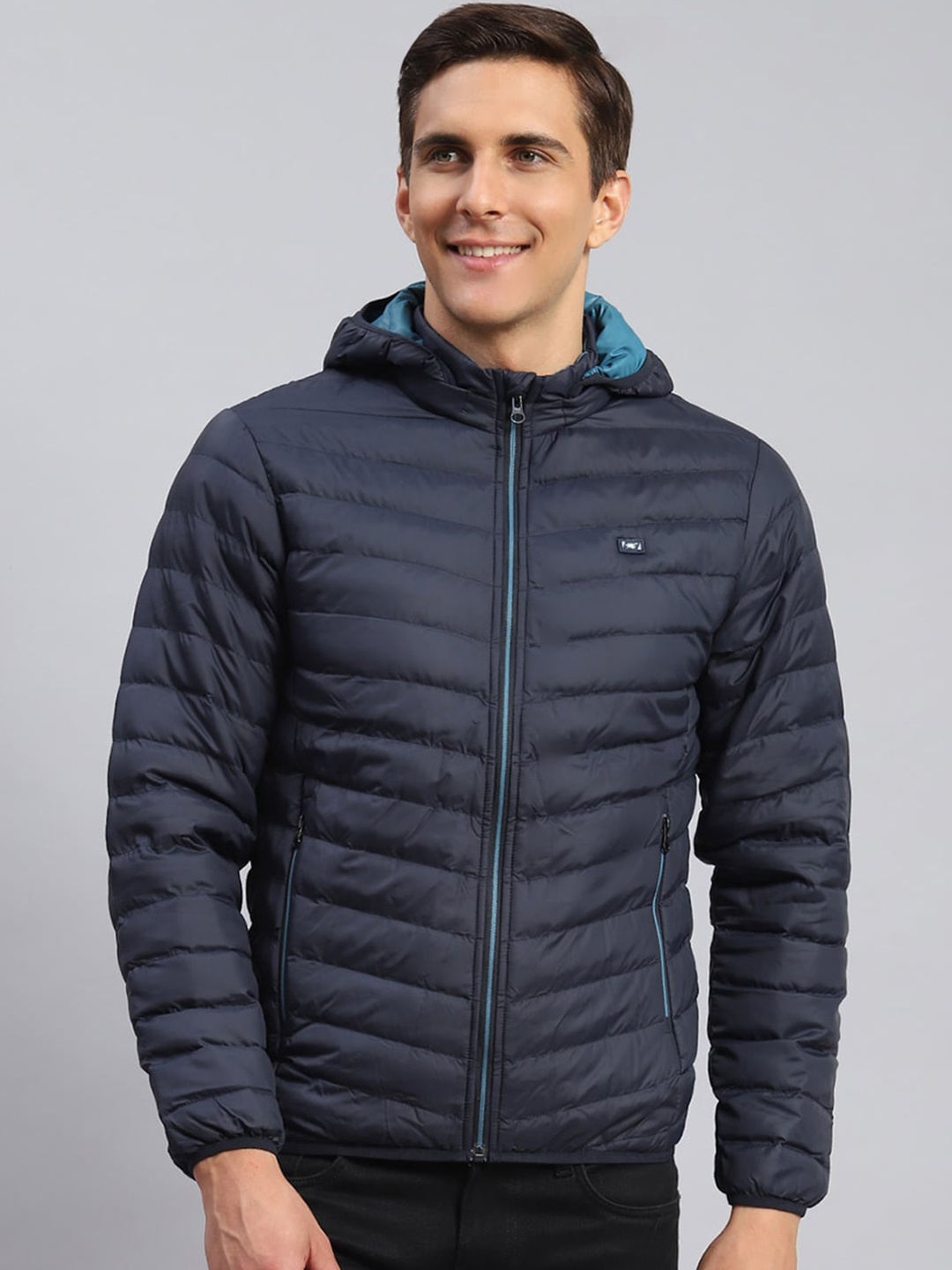 

Monte Carlo Lightweight Hooded Puffer Jacket, Navy blue