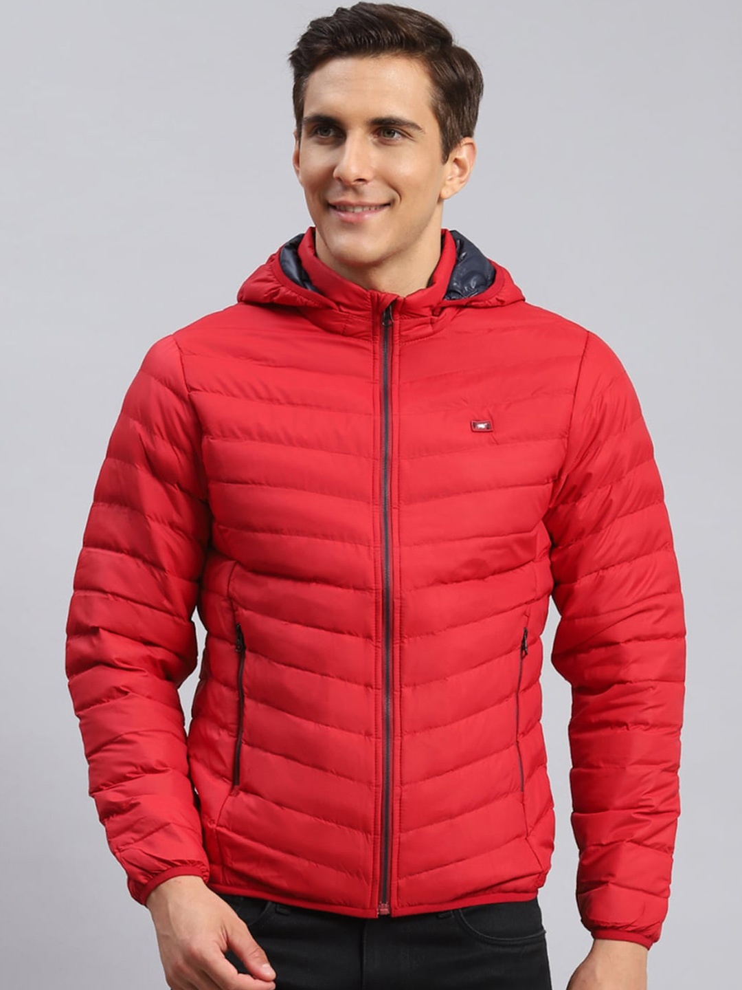 

Monte Carlo Lightweight Hooded Puffer Jacket, Red