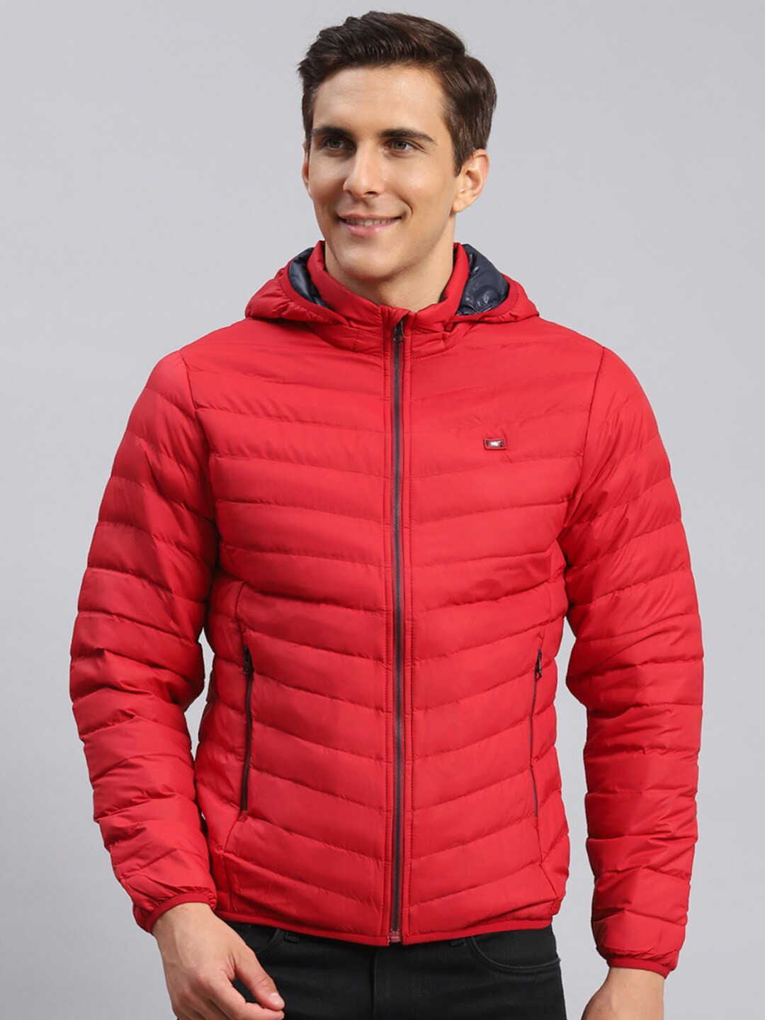 

Monte Carlo Hooded Lightweight Puffer Jacket, Red