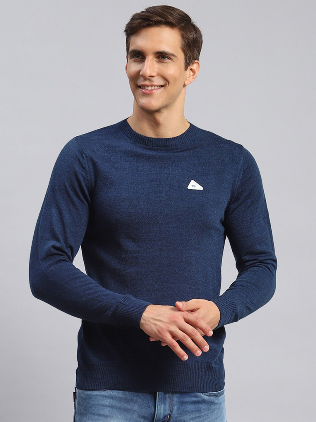 

Monte Carlo Ribbed Knitted Pullover, Navy blue