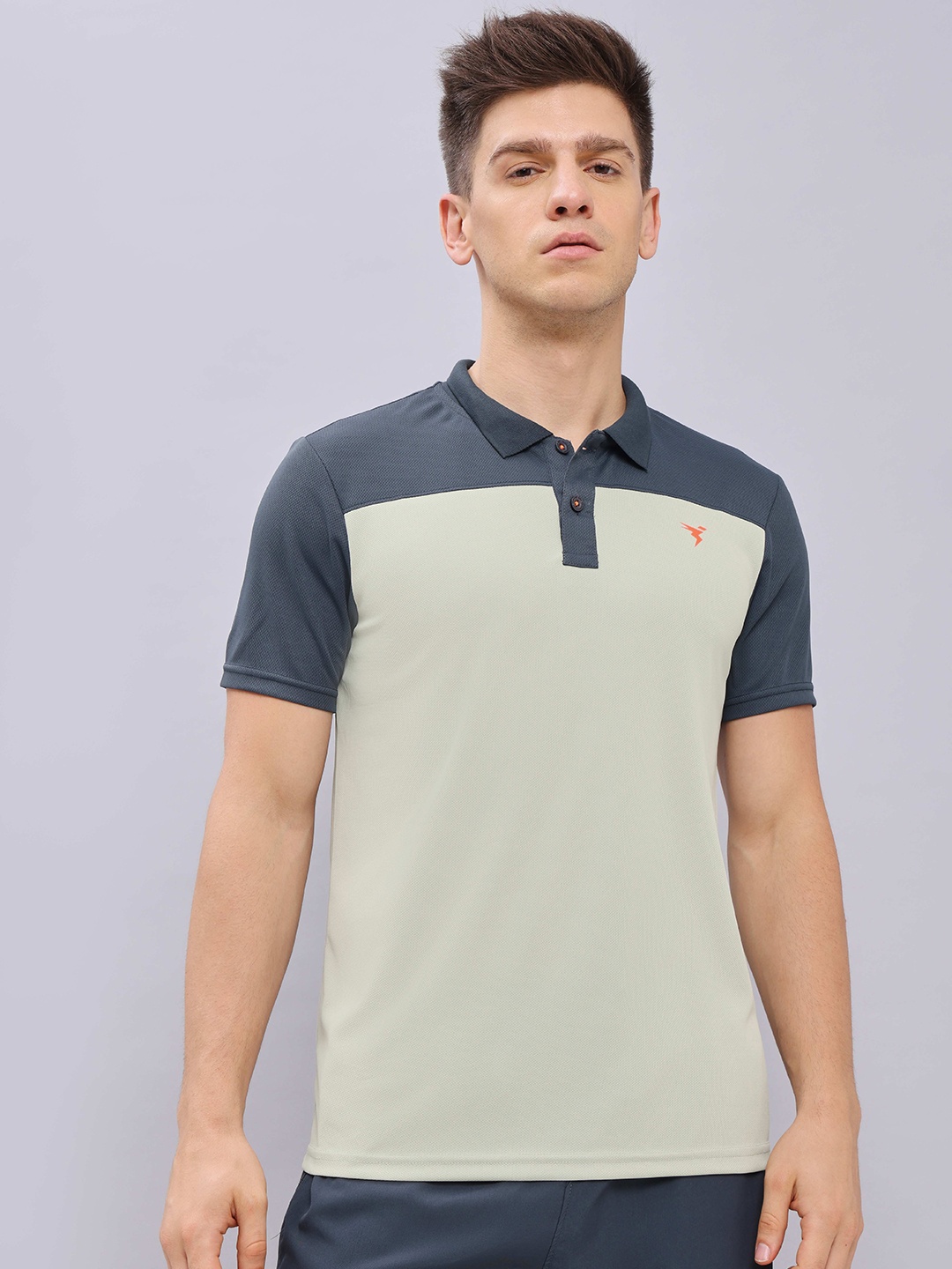 

Technosport Polo Collar Antimicrobial Slim Fit T-shirt, Green