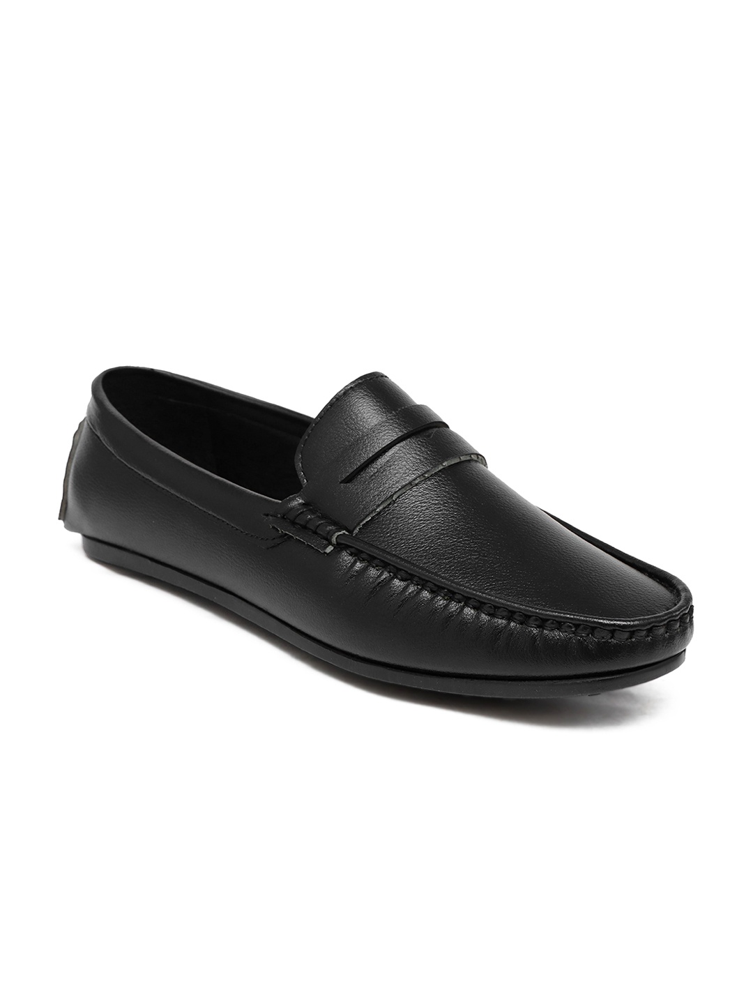 

Valin Fox Men Textured Lightweight Penny Loafers, Black