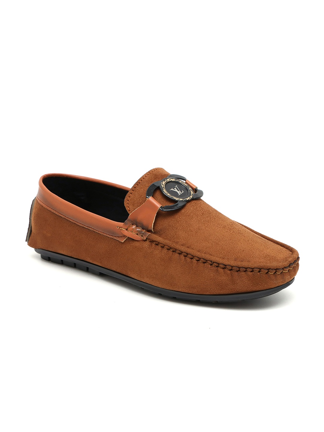 

Valin Fox Men Suede Lightweight Horsebit Loafers, Tan