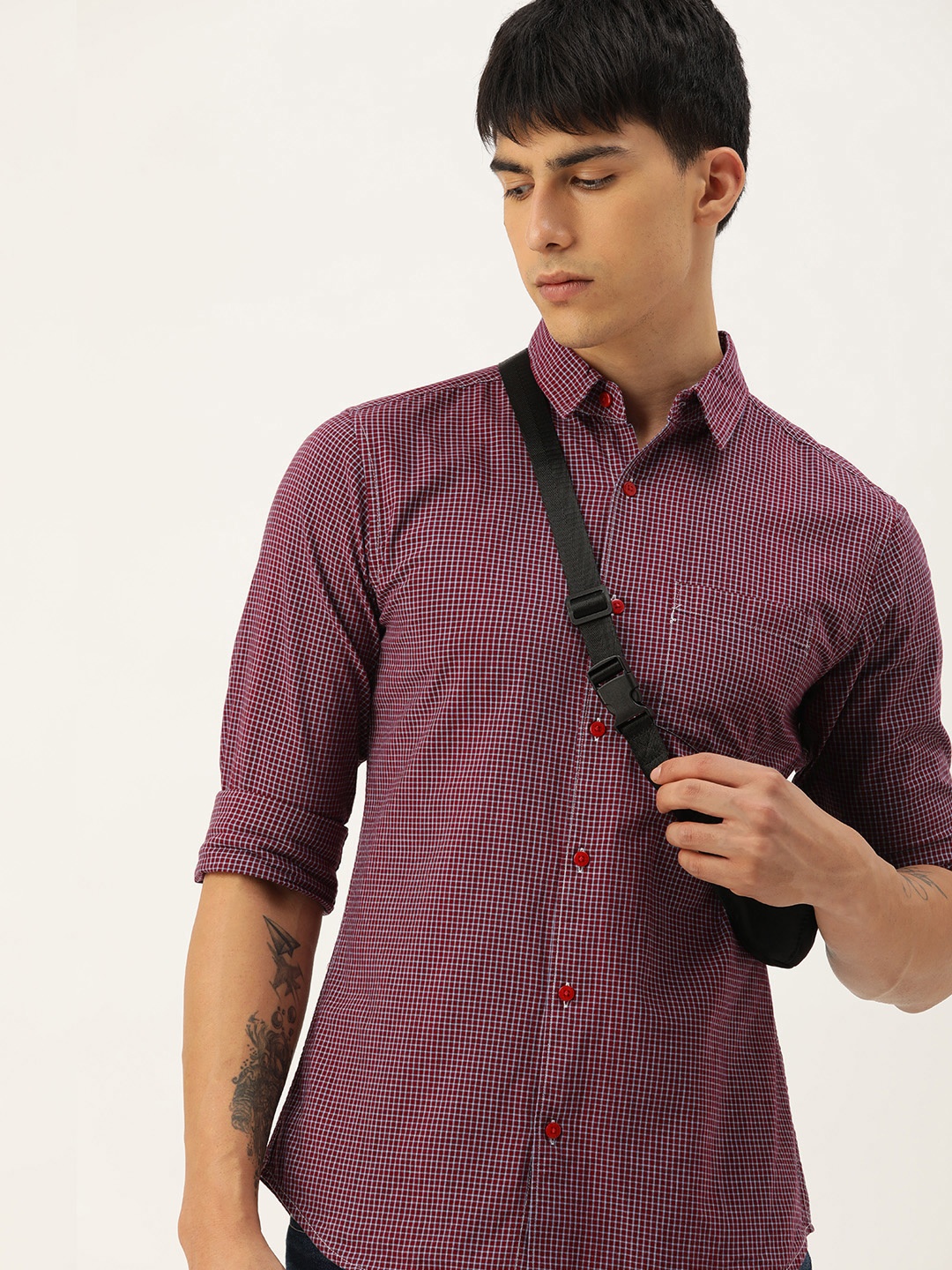 

Kook N Keech Men Relaxed Opaque Checked Casual Shirt, Purple