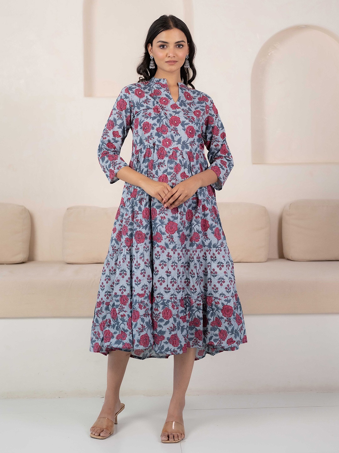 

DressBerry Multicoloured Floral Print Maxi Dress, Multi