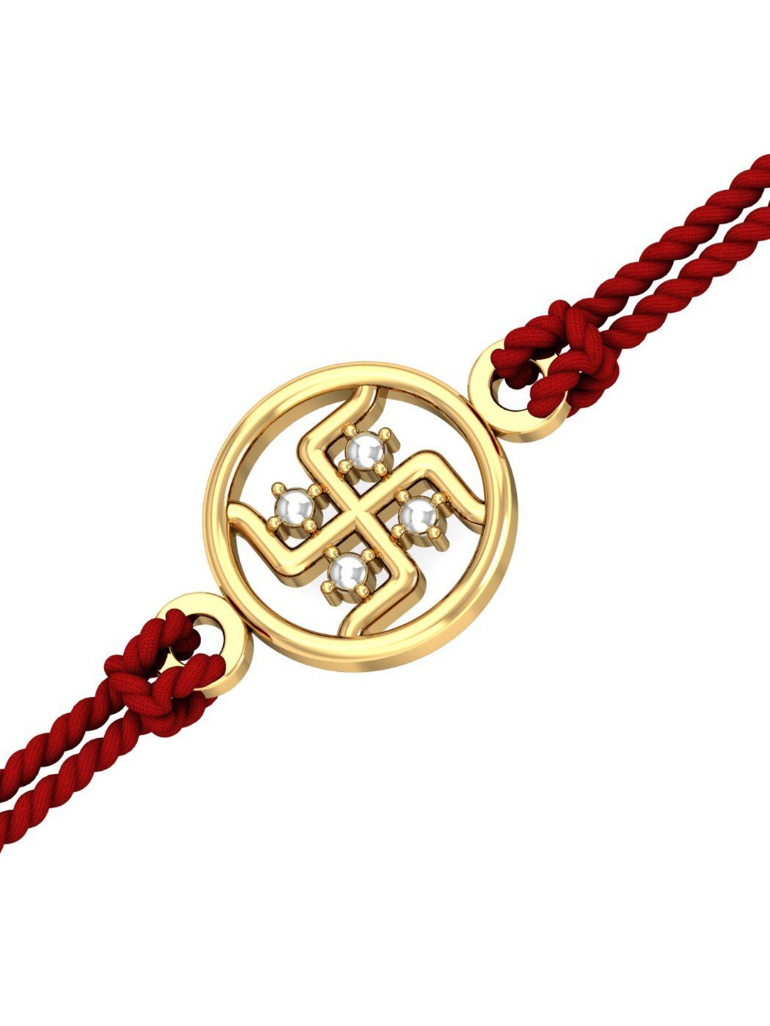 

KUBERBOX Men 18K Gold Swastika Rakhi Cum Pendant-0.53gm