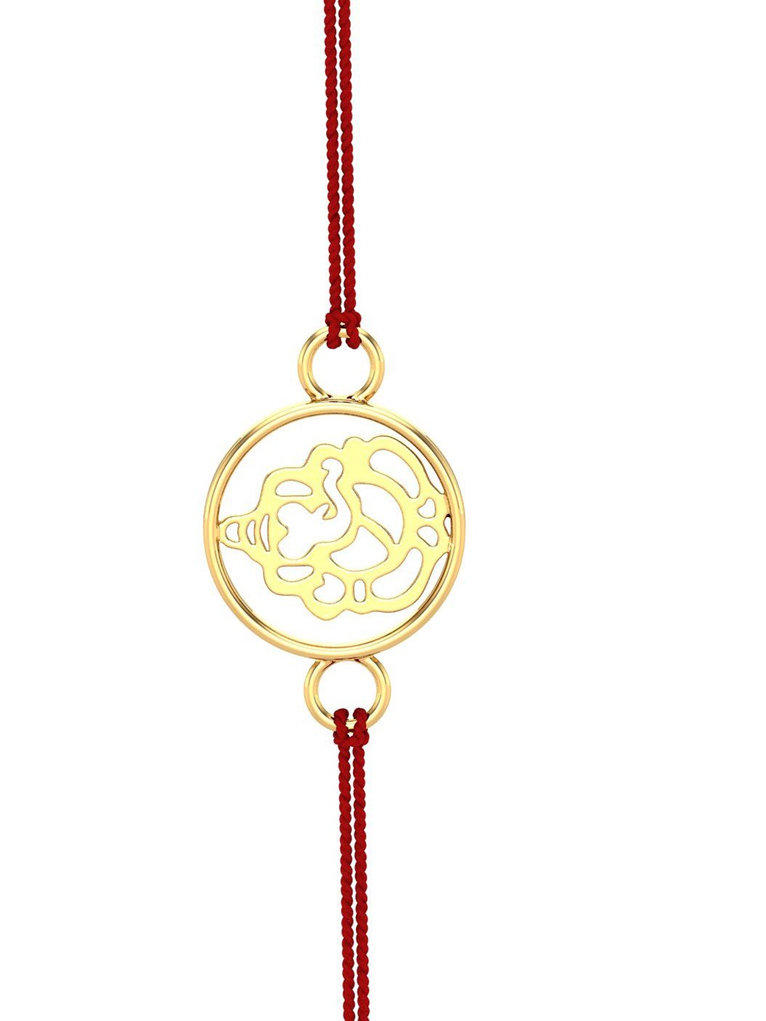 

KUBERBOX Men 18KT Ganesha Gold Rakhi-0.4gm