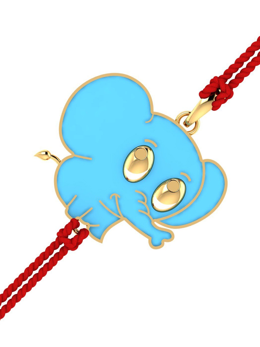 

KUBERBOX Lil Tusker Kids 18KT Gold Charm Rakhi-1.98gm