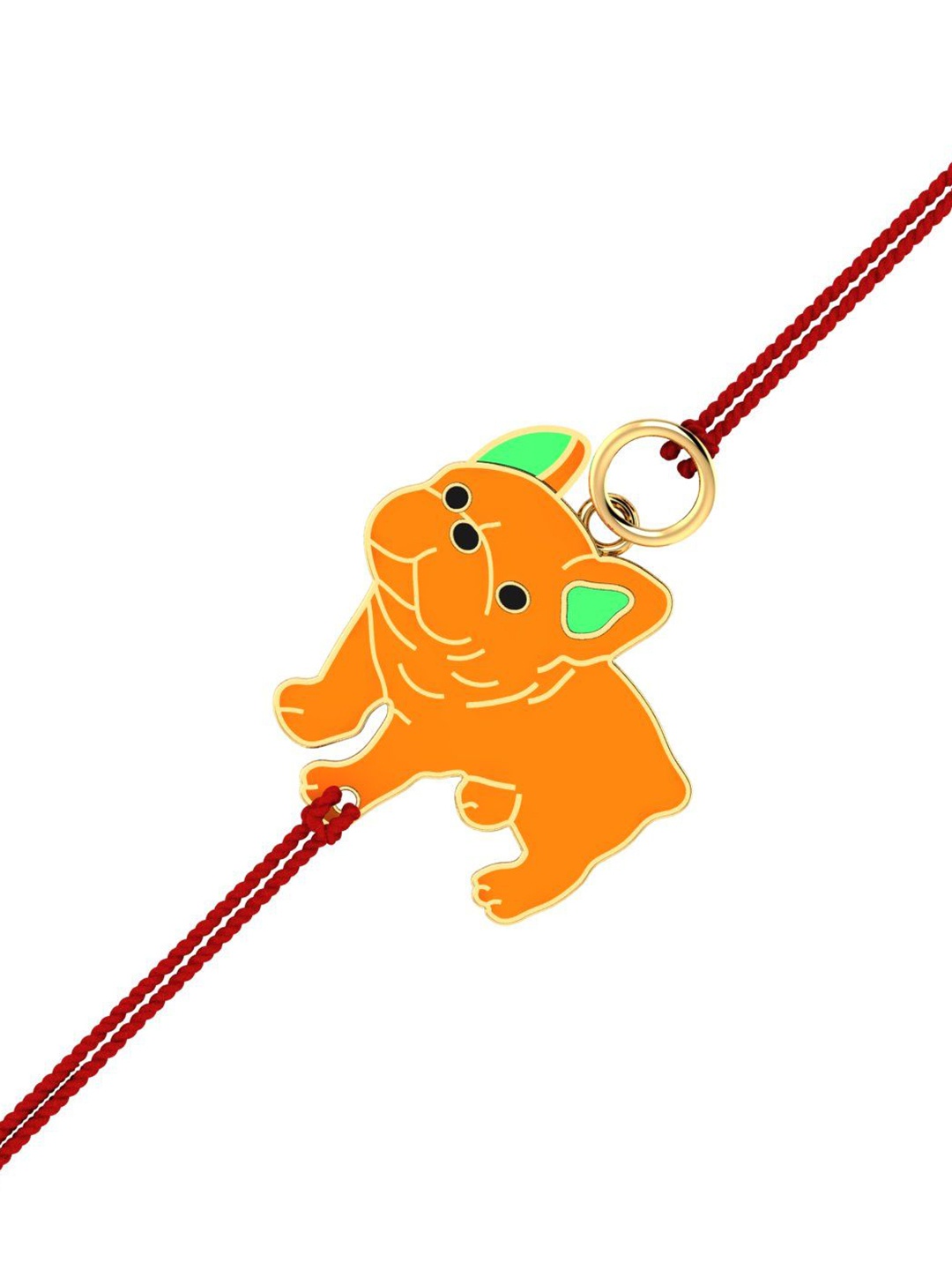 

KUBERBOX Men 18KT Pug Gold Rakhi Cum Pendant-2.4gm