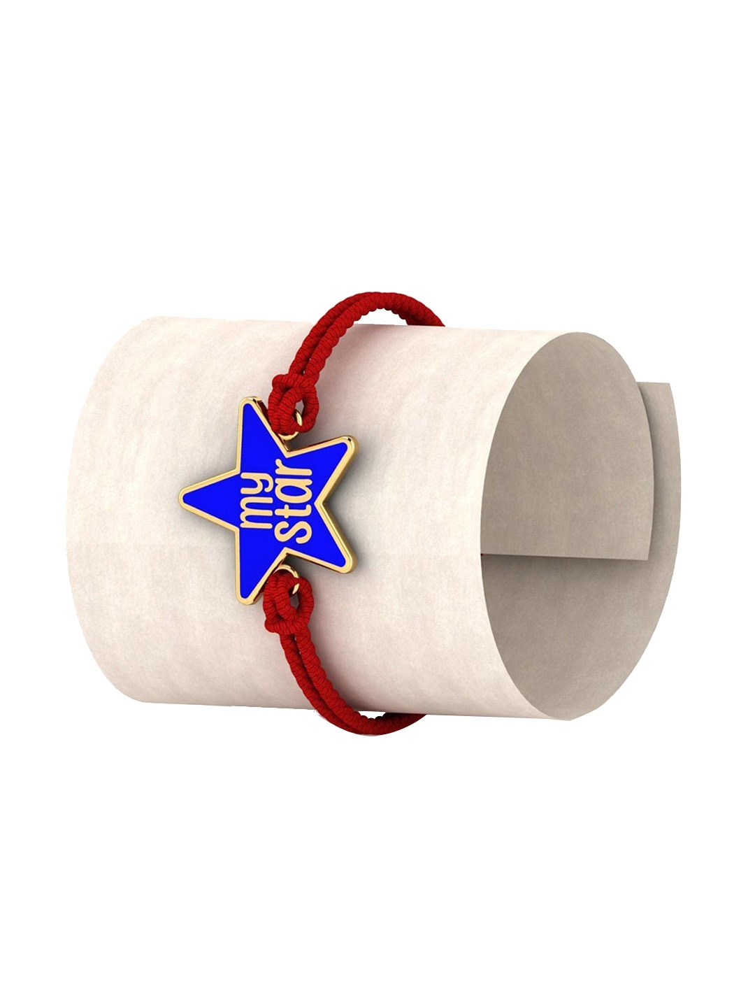 

KUBERBOX My Star Kids 18KT Gold Enamel Rakhi-2.46 g