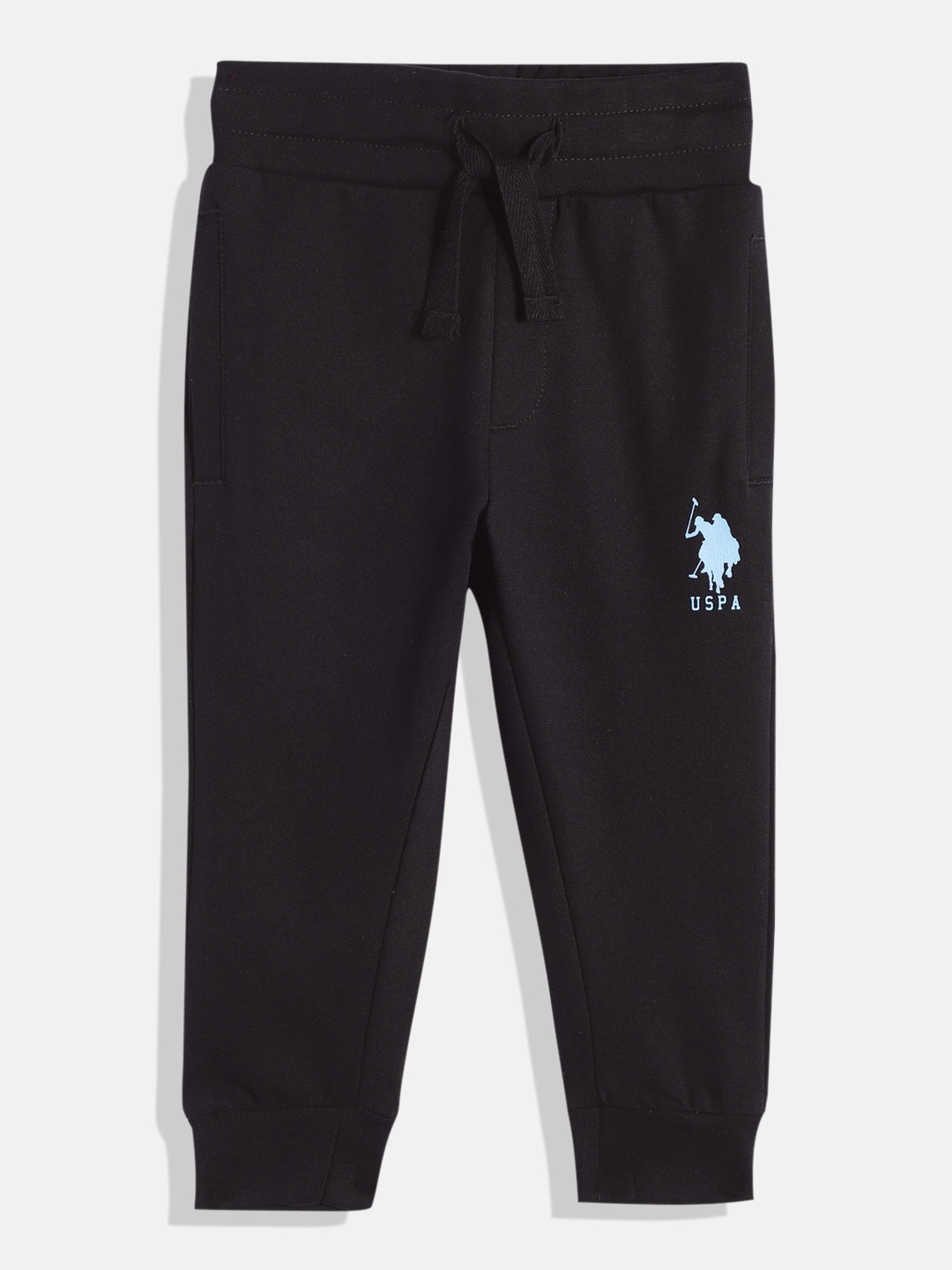 

U.S. Polo Assn. Kids Boys Pure Cotton Joggers, Black
