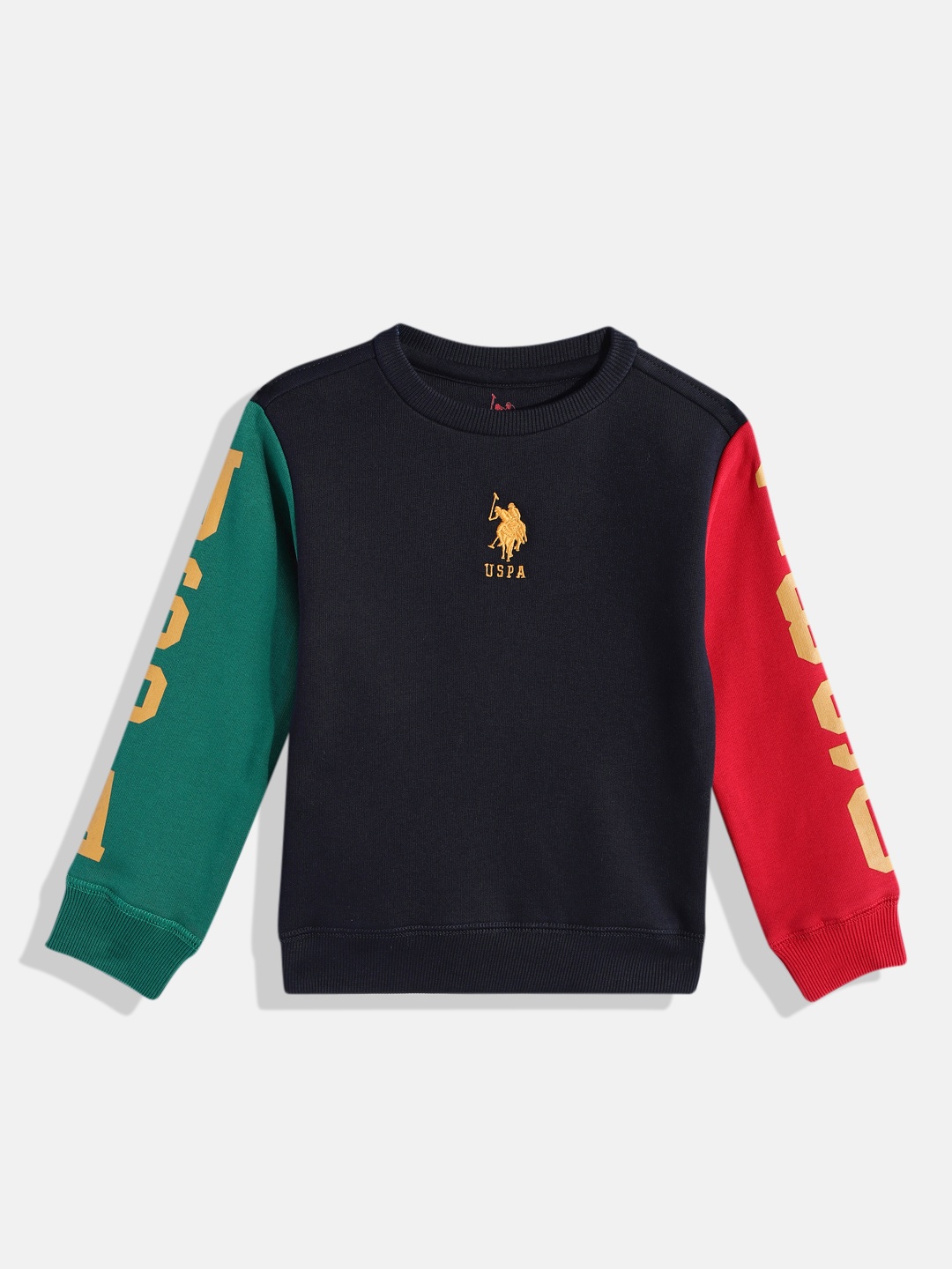 

U.S. Polo Assn. Kids Boys Colourblocked Sweatshirt, Navy blue