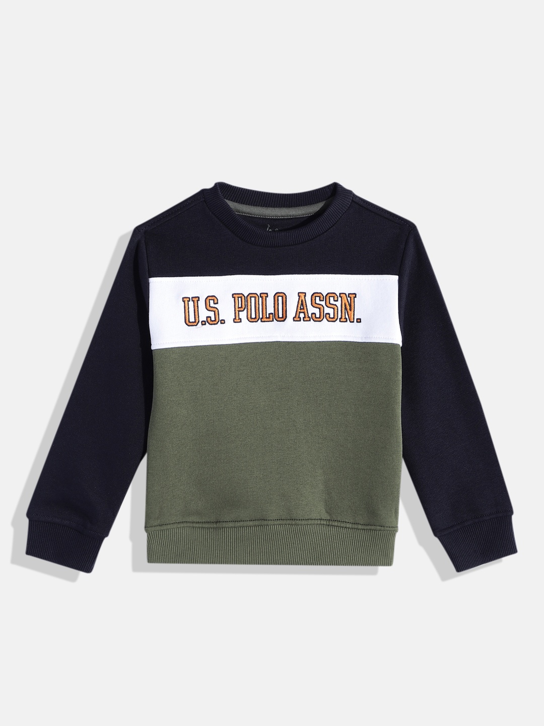 

U.S. Polo Assn. Kids Boys Colourblocked Sweatshirt, Green