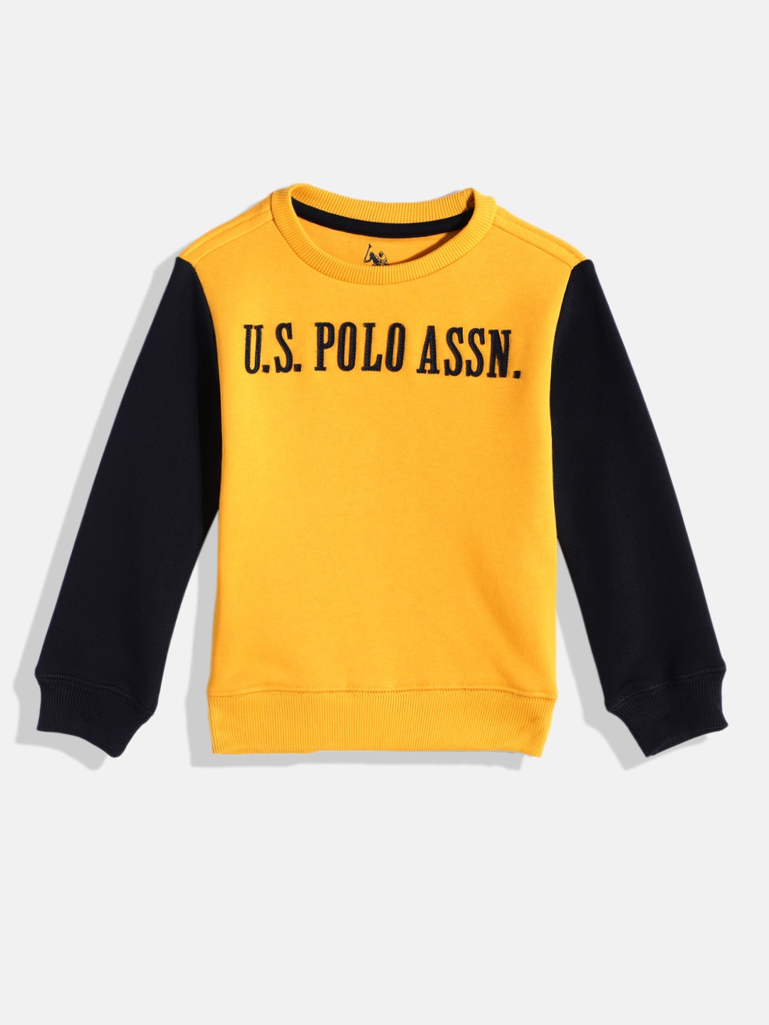 

U.S. Polo Assn. Kids Boys Colourblocked Sweatshirt, Yellow