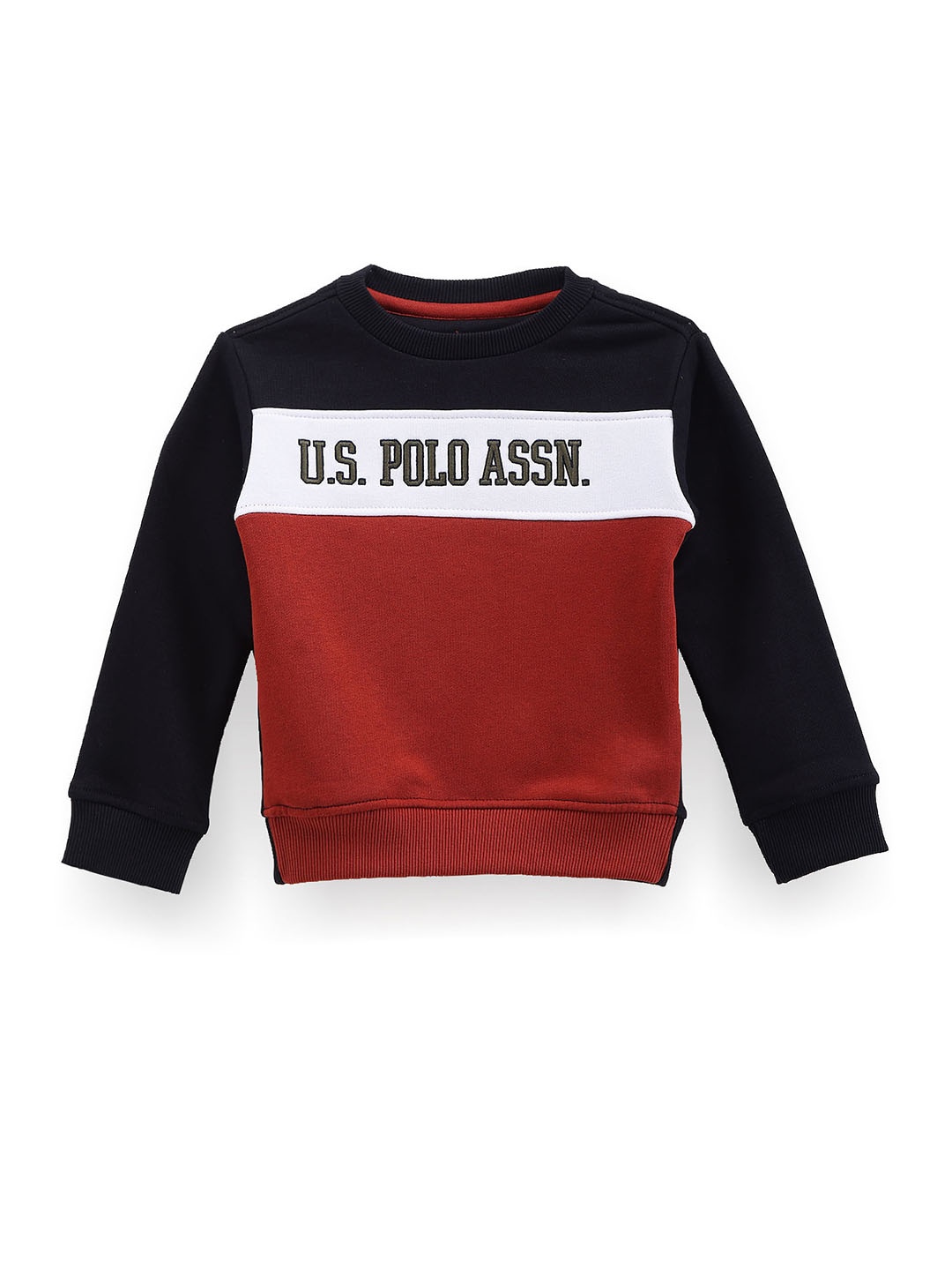 

U.S. Polo Assn. Kids Boys Brand Logo Printed Sweatshirt, Navy blue