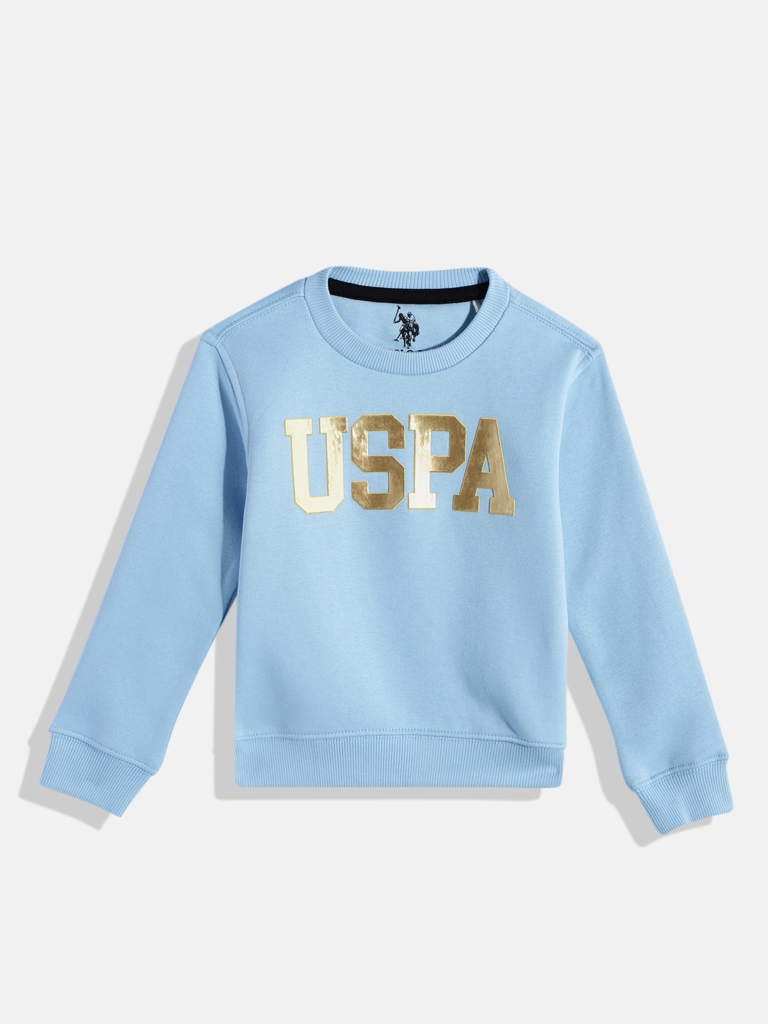 

U.S. Polo Assn. Kids Boys Brand Logo Printed Sweatshirt, Blue
