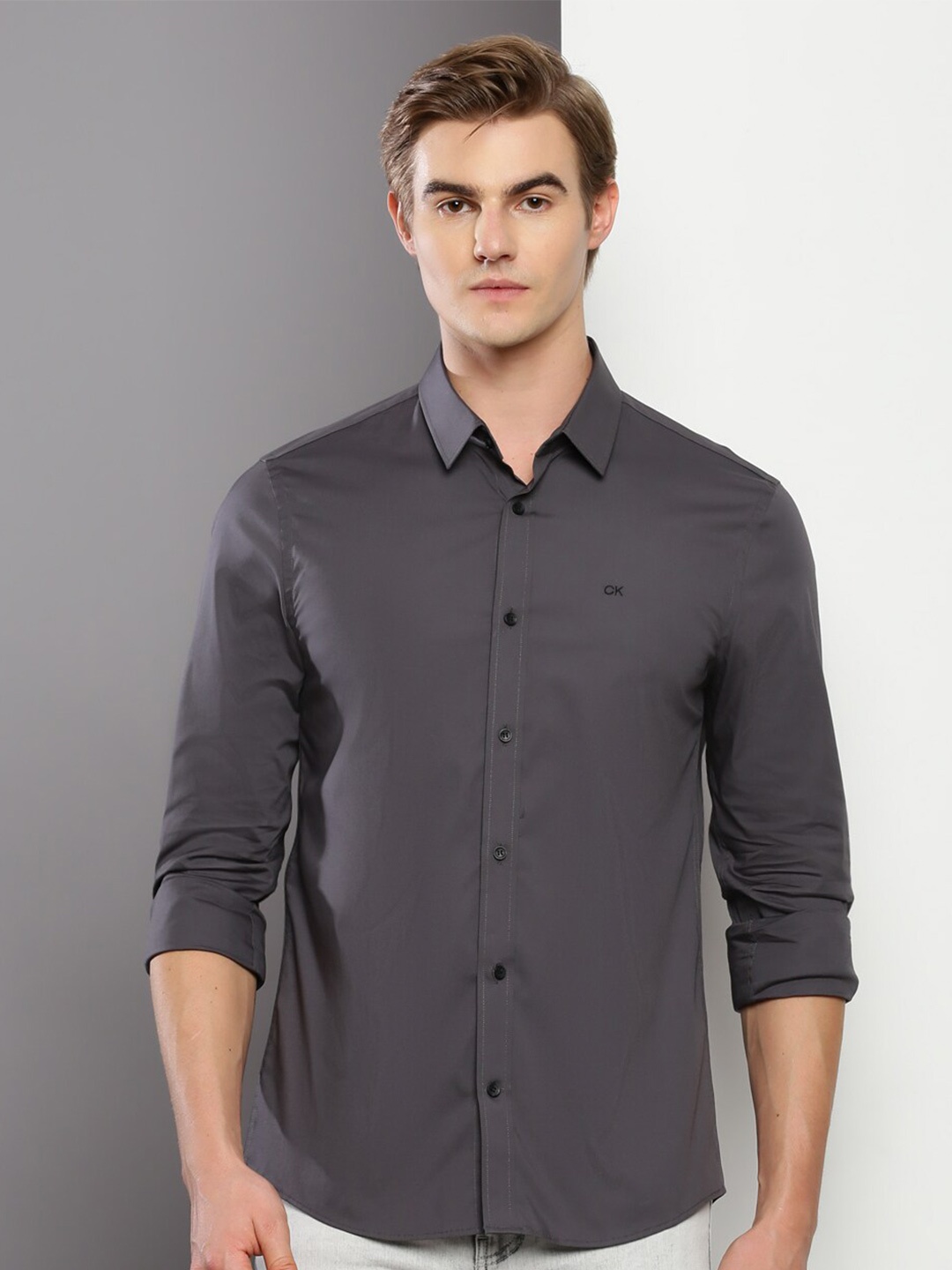 

Calvin Klein Jeans Slim Fit Casual Shirt, Grey
