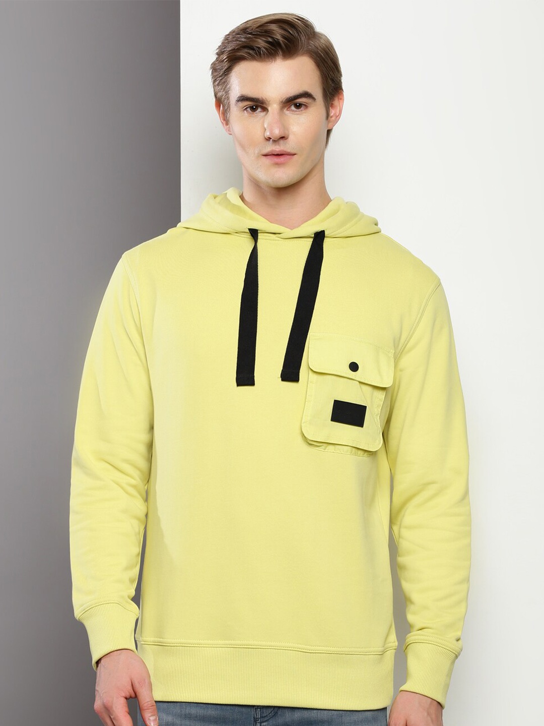 

Calvin Klein Jeans Hooded Cotton Pullover Sweatshirt, Yellow