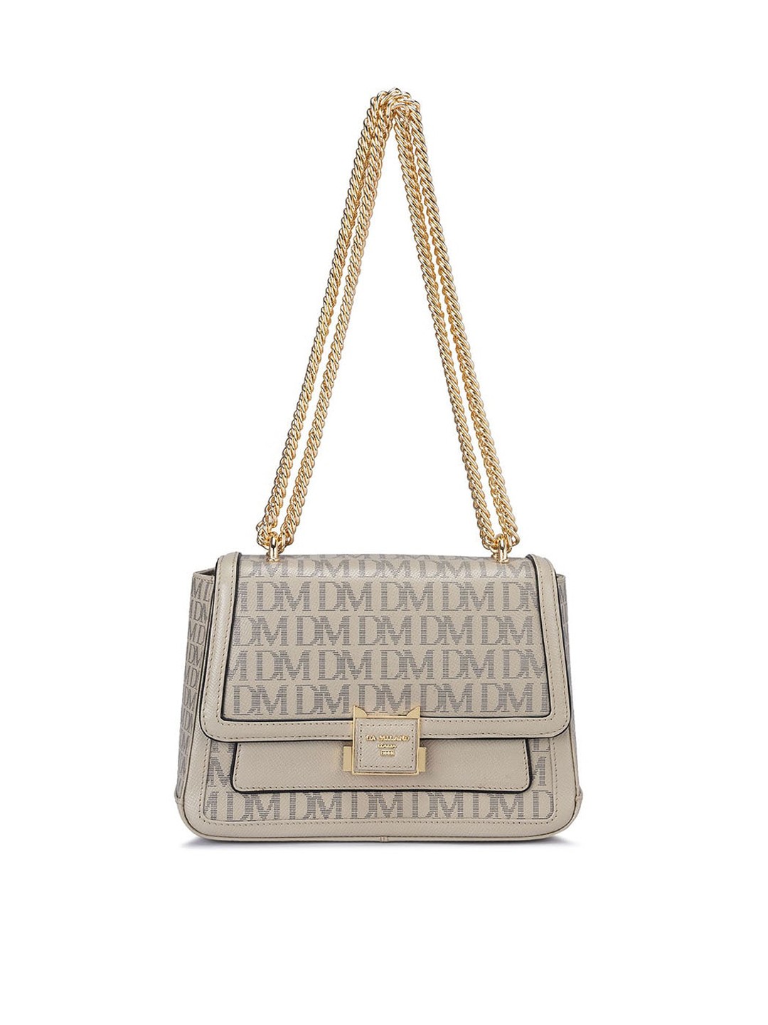 

Da Milano Textured Leather Structured Shoulder Bag, Brown