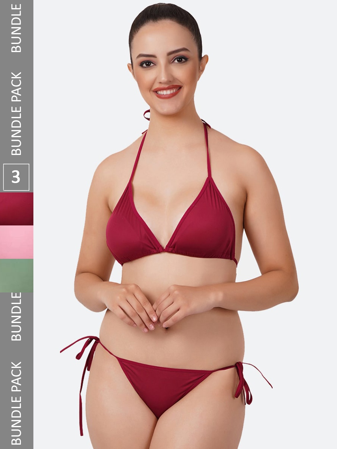 

Fleurt Pack Of 3 Non Padded Assorted Lingerie Set