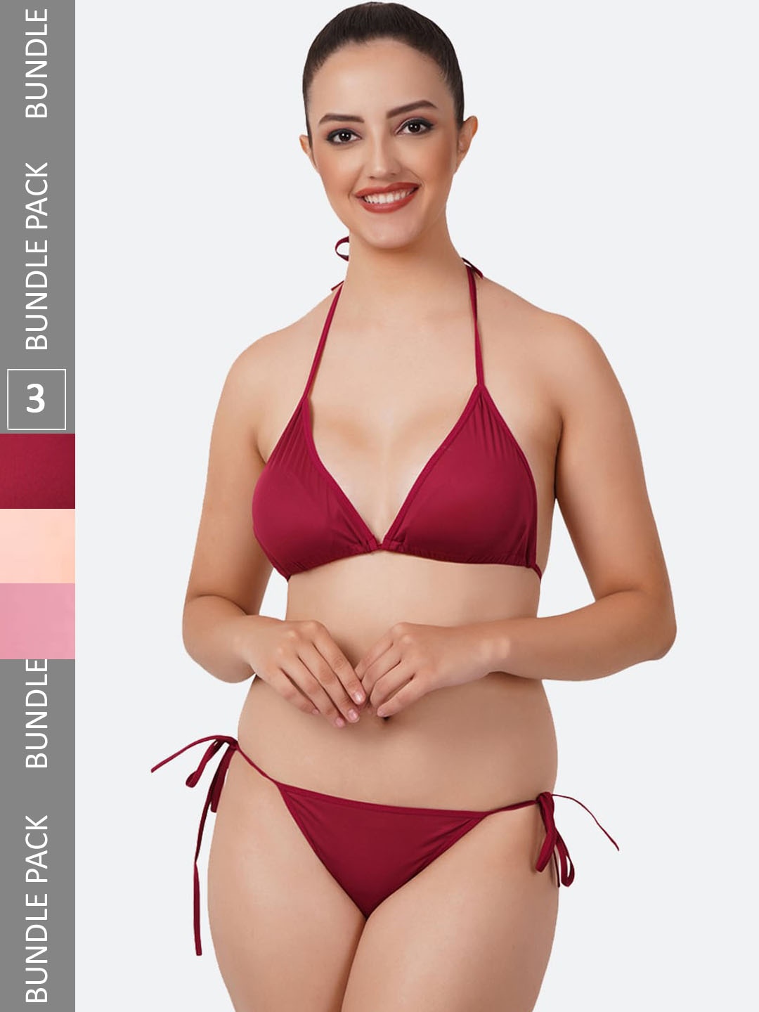 

Fleurt Pack Of 3 Non Padded Assorted Lingerie Set