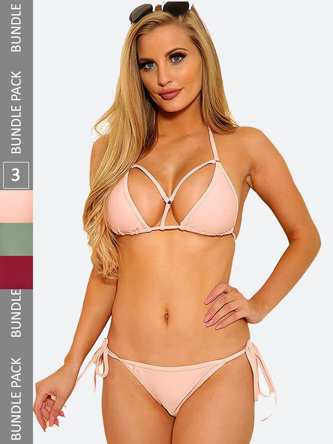 

Fleurt Pack Of 3 Non Padded Assorted Lingerie Set