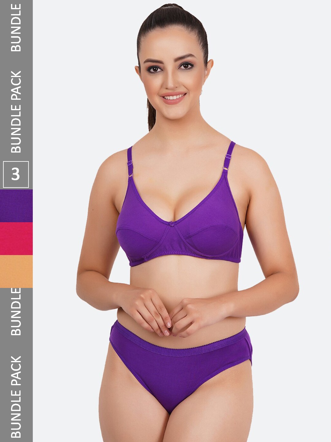 

Fleurt Pack Of 3 Assorted Lingerie Set