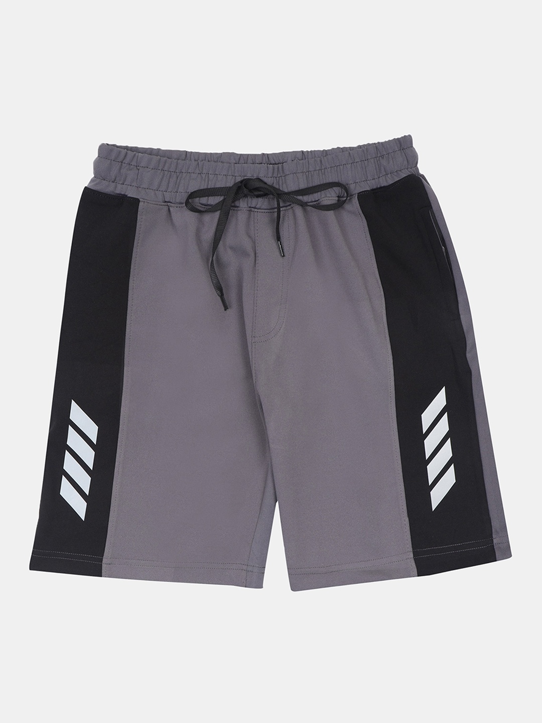 

F&S Boys Colourblocked High-Rise Rapid-Dry Sports Shorts, Grey
