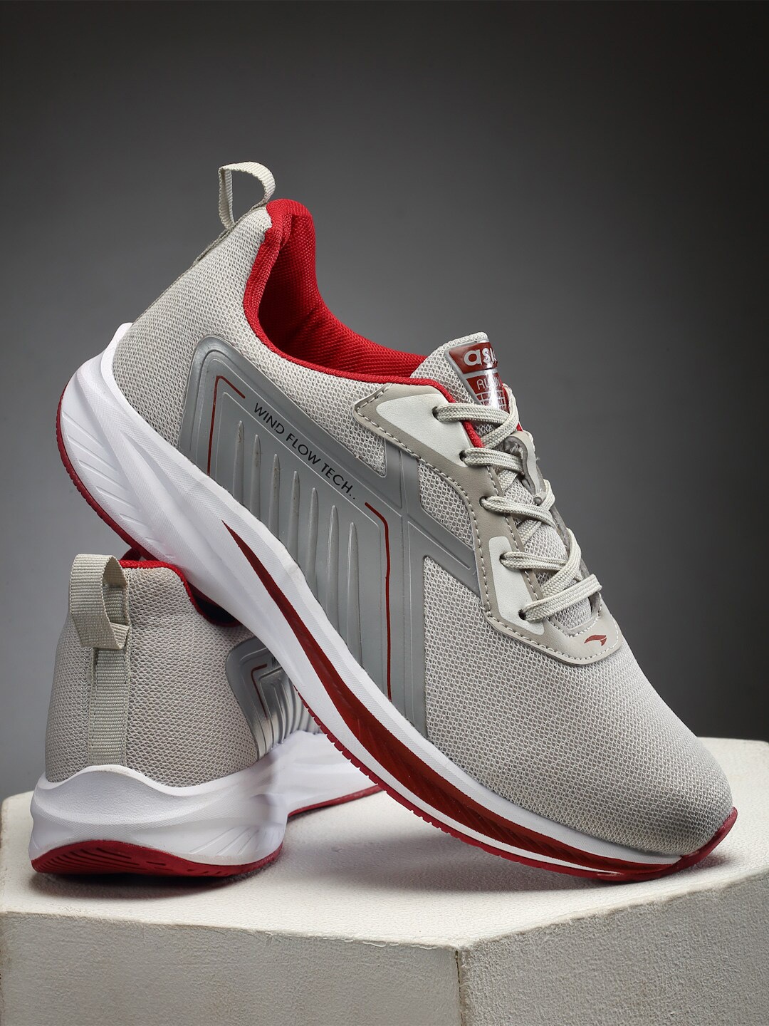 

ASIAN Men Memory Foam Mesh Running Shoes, Grey