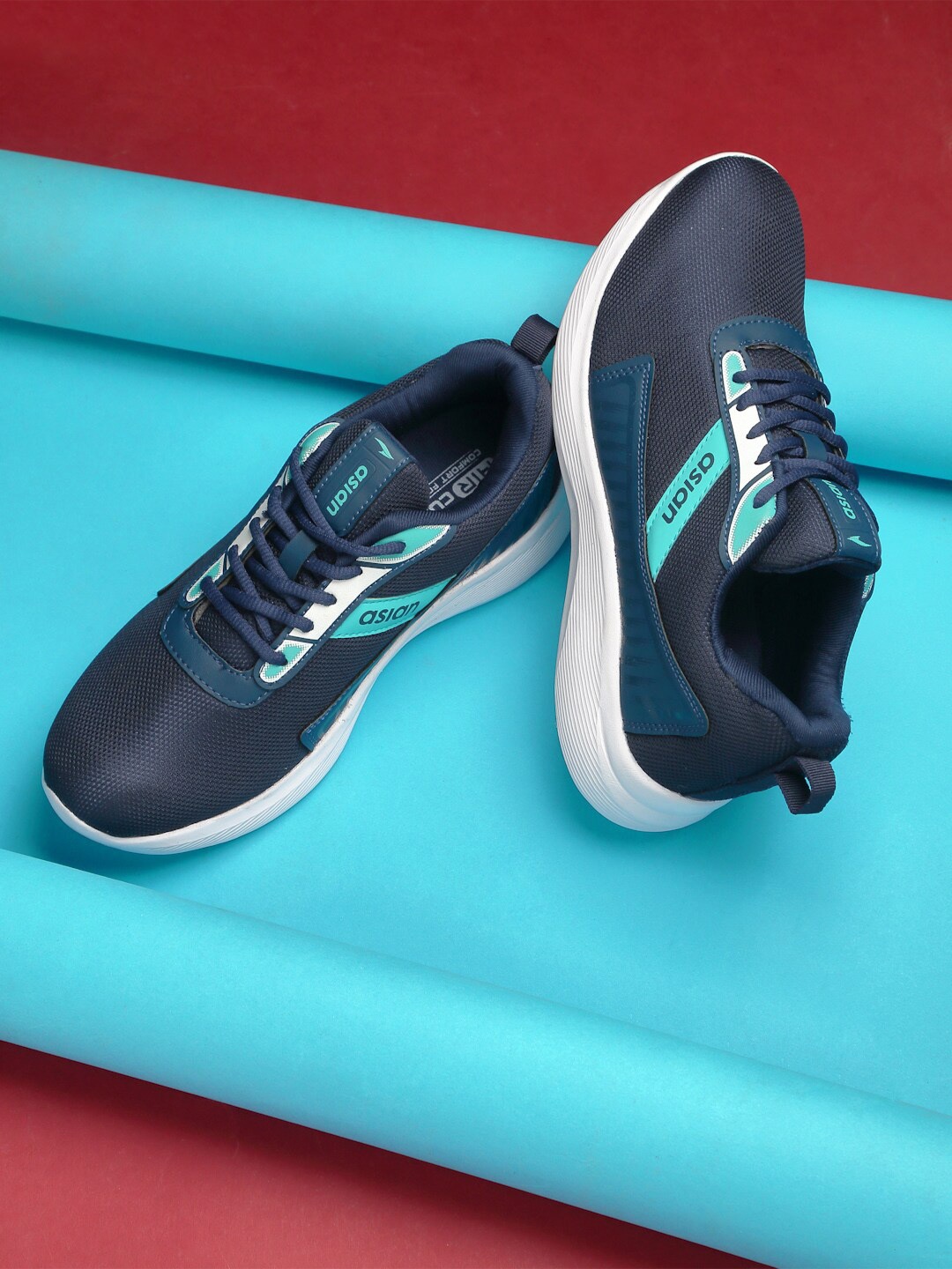 

ASIAN Men Mesh Running Shoes, Navy blue