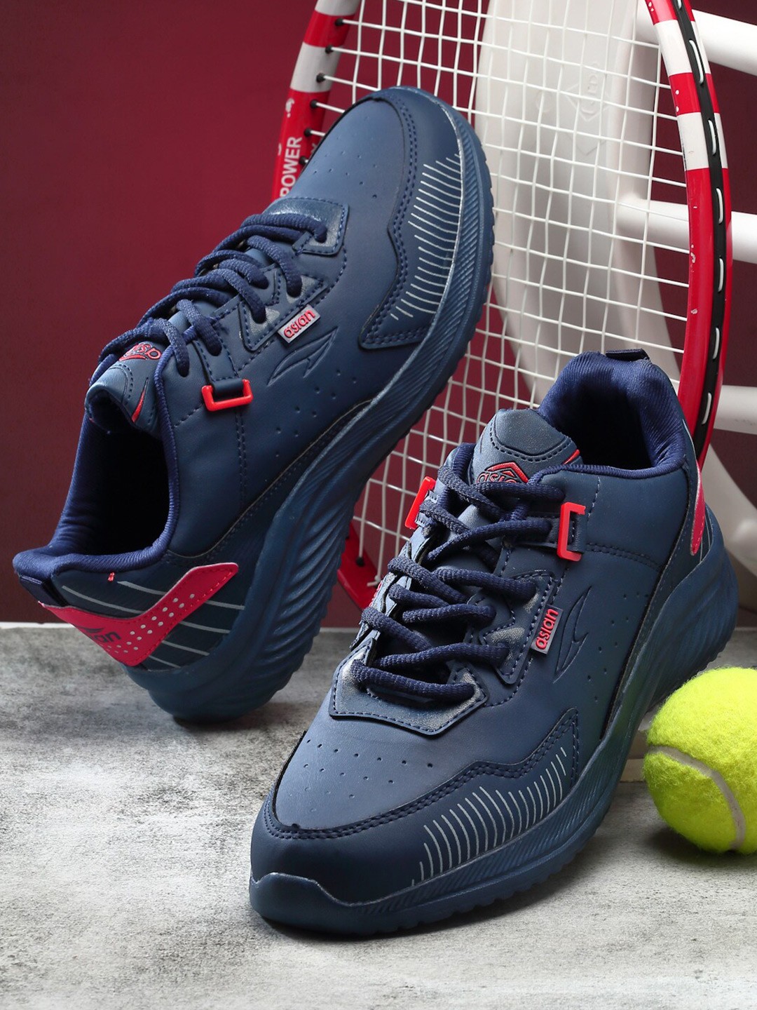 

ASIAN Men Waterproof-19 Lace-Up Running Shoes, Navy blue