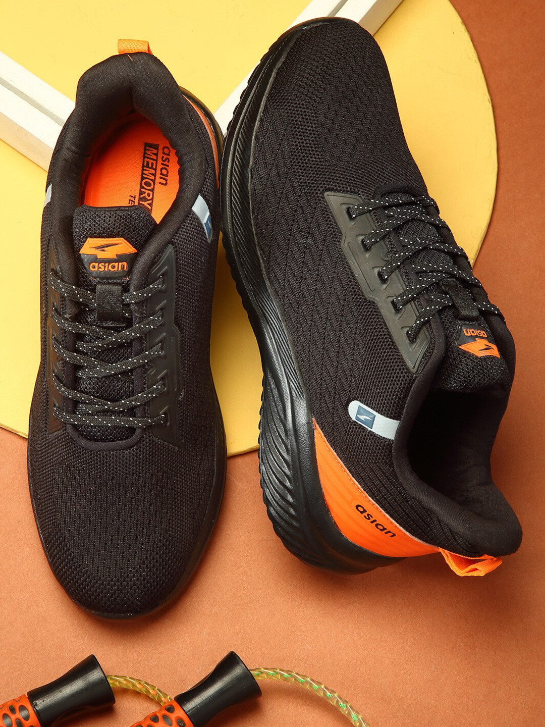 

ASIAN Men Delta-25 Running Shoes, Black