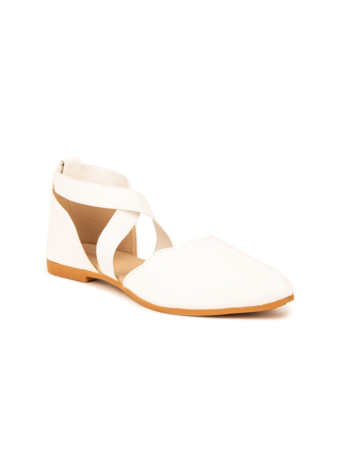 

Pink Fever Pointed Toe Ballerinas, White