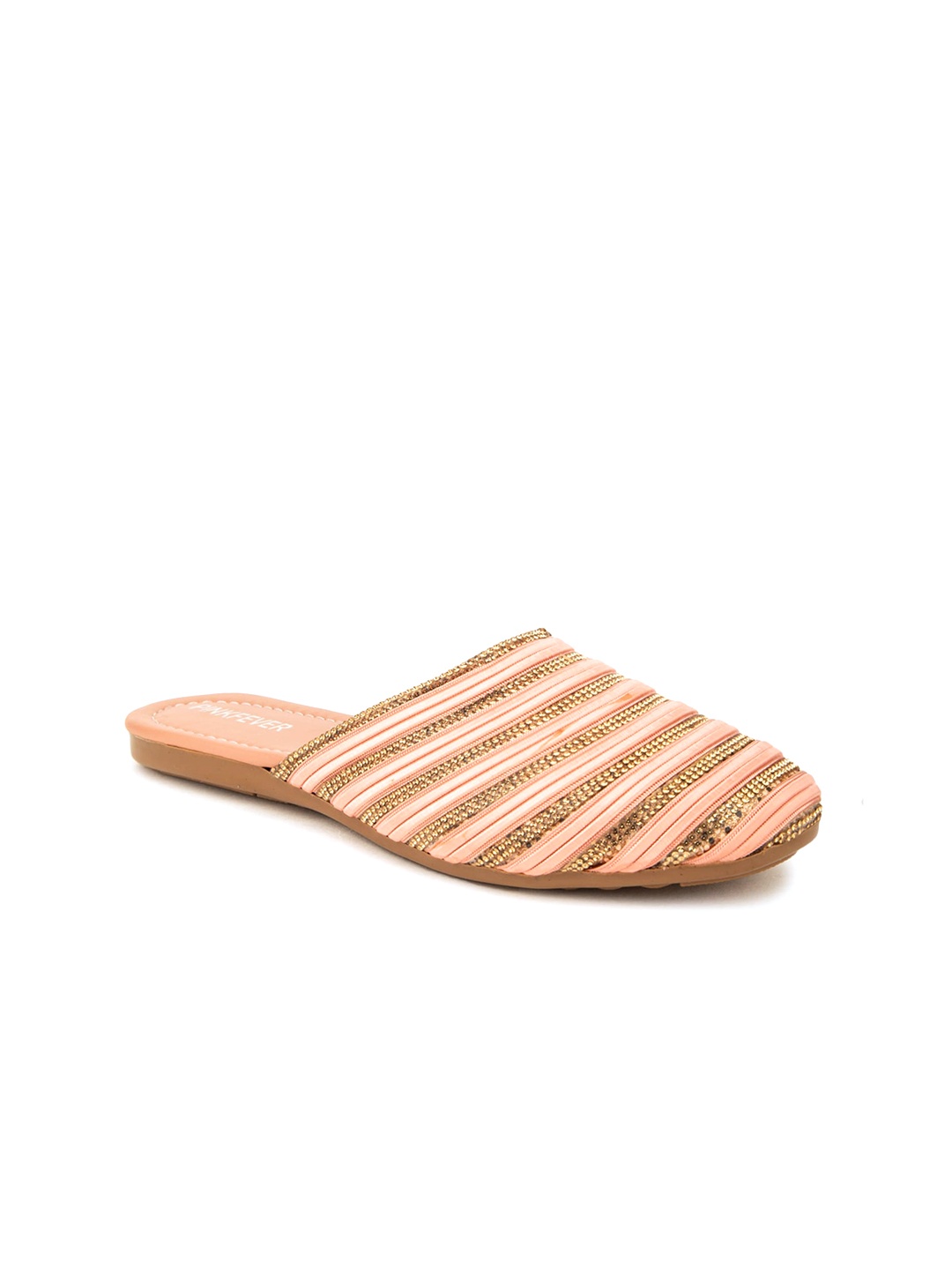 

Pink Fever Ethnic Embellished Mules, Black