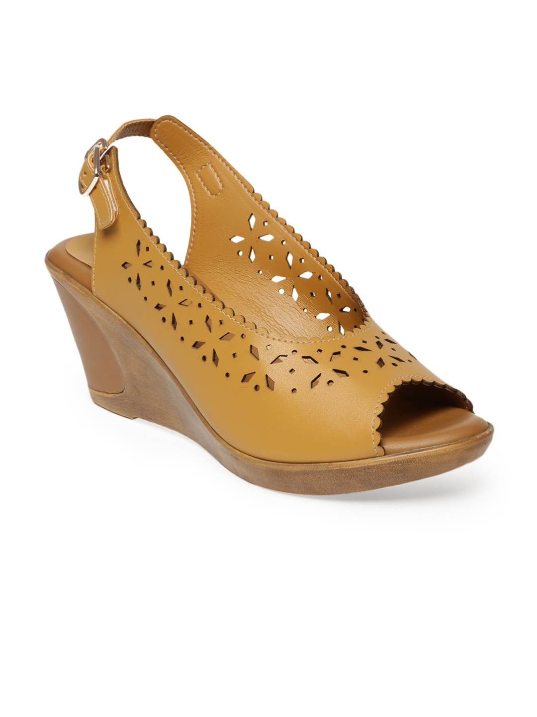 

Monrow Women Tan Solid Peep Toes