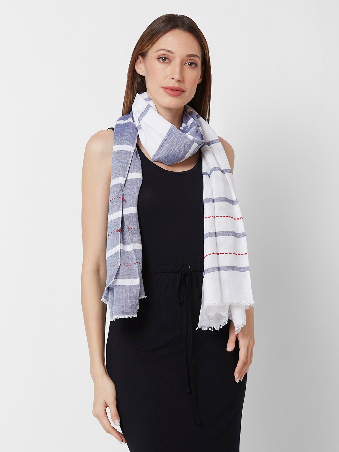 

Globus Women Striped Scarf, Blue