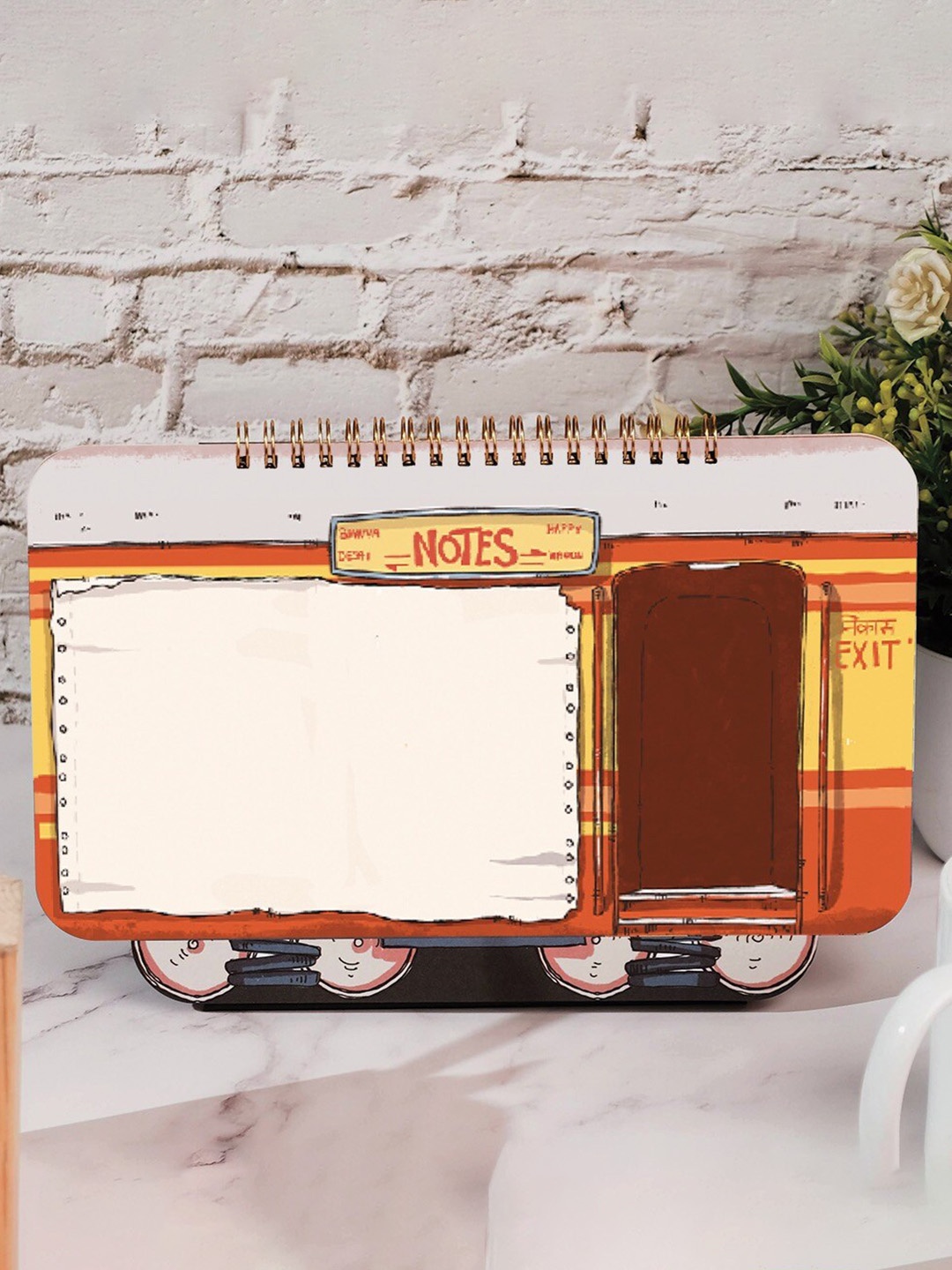 

happywagon Unisex Printed Paper 2024 The Great Indian Railway Desk Calendar, Yellow
